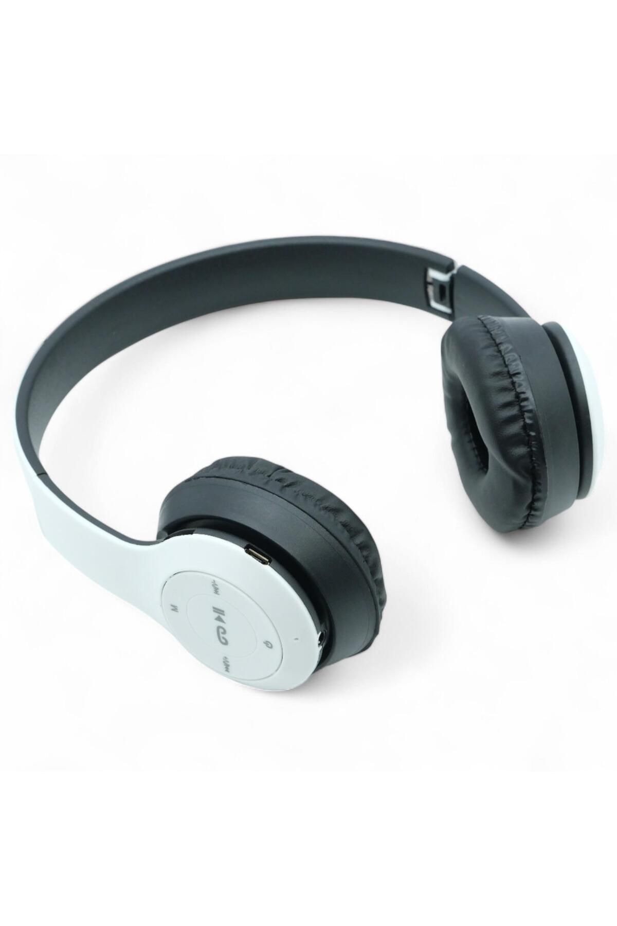 VİGES Viges P47 Wireless Bluetooth Kulak Üstü Kulaklık Beyaz-Siyah