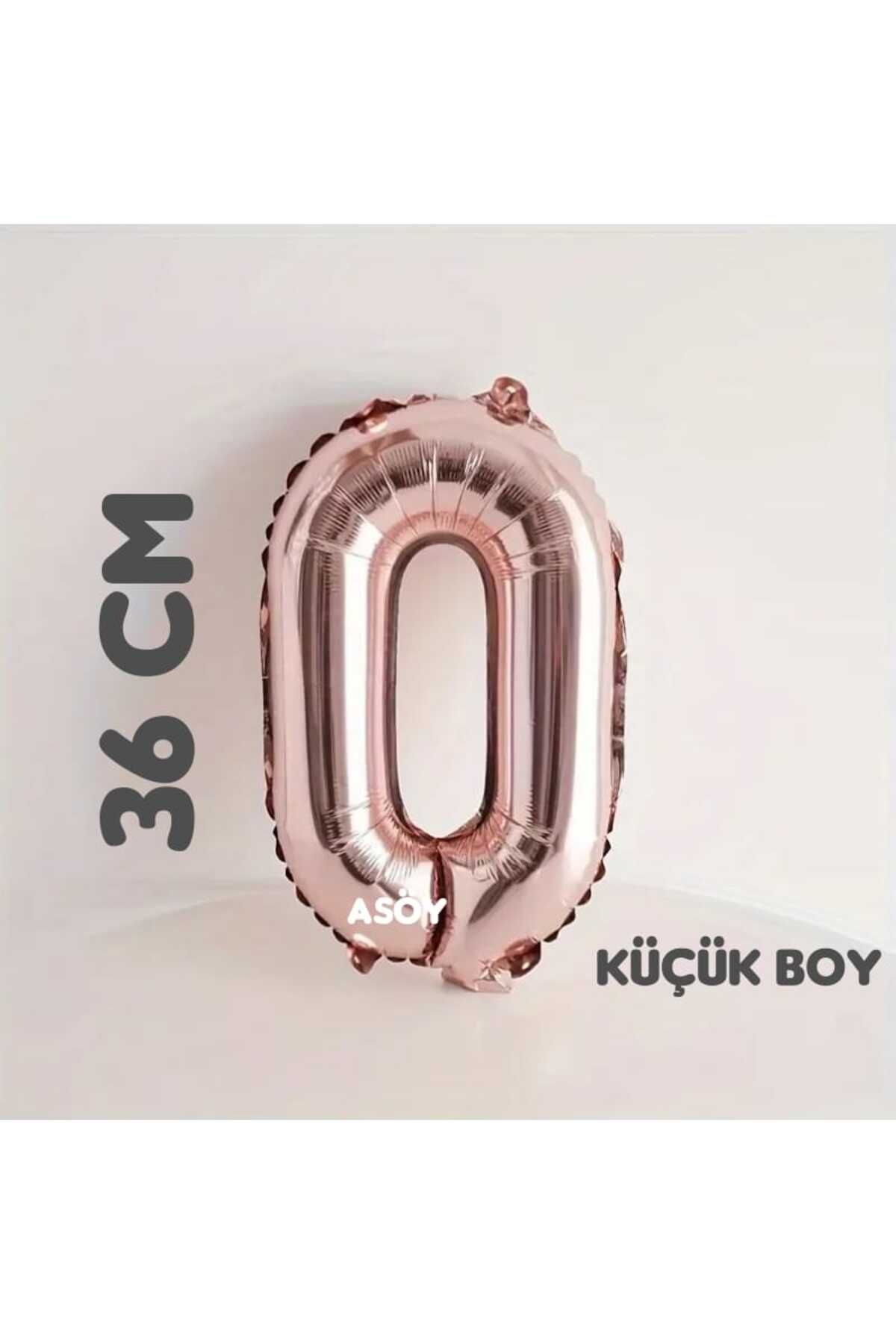 asöy Folyo Balon 0 Rakam Balon 36 Cm Küçük Boy Rosegold Renk 0 Yaş Balonu Doğum Günü Parti Malzemeleri