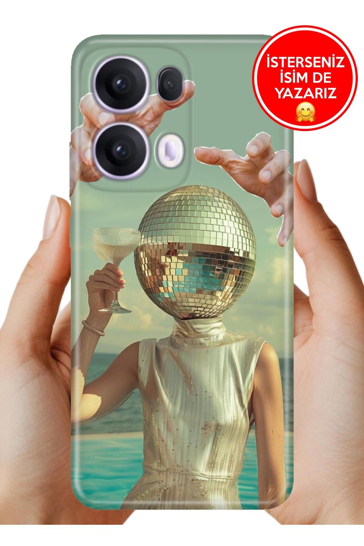 OPPO Reno 13 Pro Kılıf Oppo Reno 13 Pro Ergonomik Resimli Desenli Silikon Disco Disco