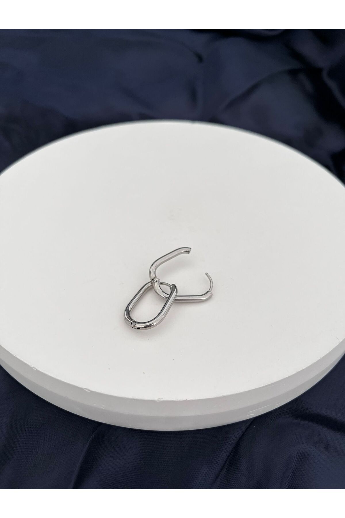 stainles steel Gümüş Renk Basic Çelik Küpe
