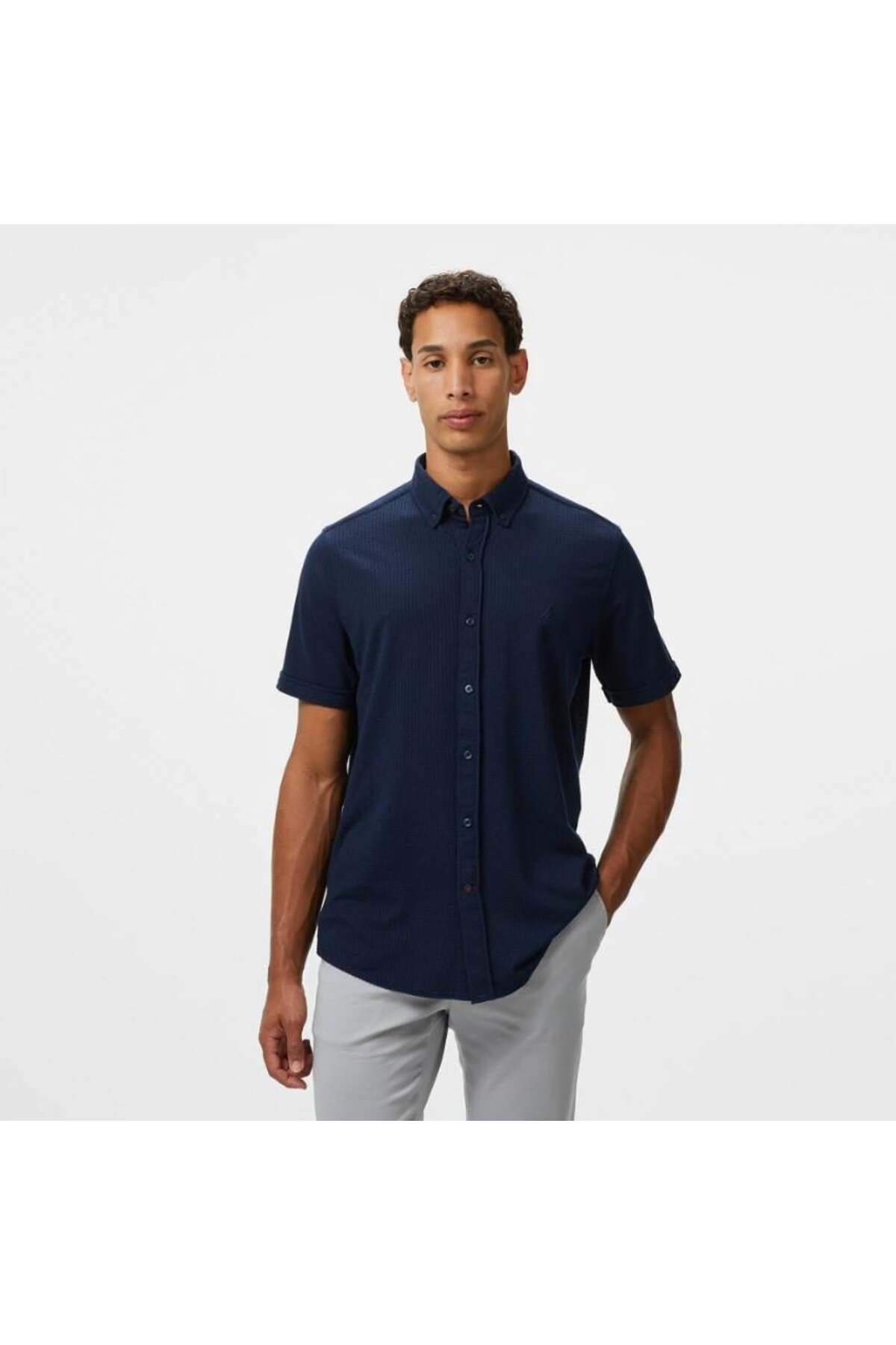 Nautica Erkek Lacivert Classic Fit Gömlek