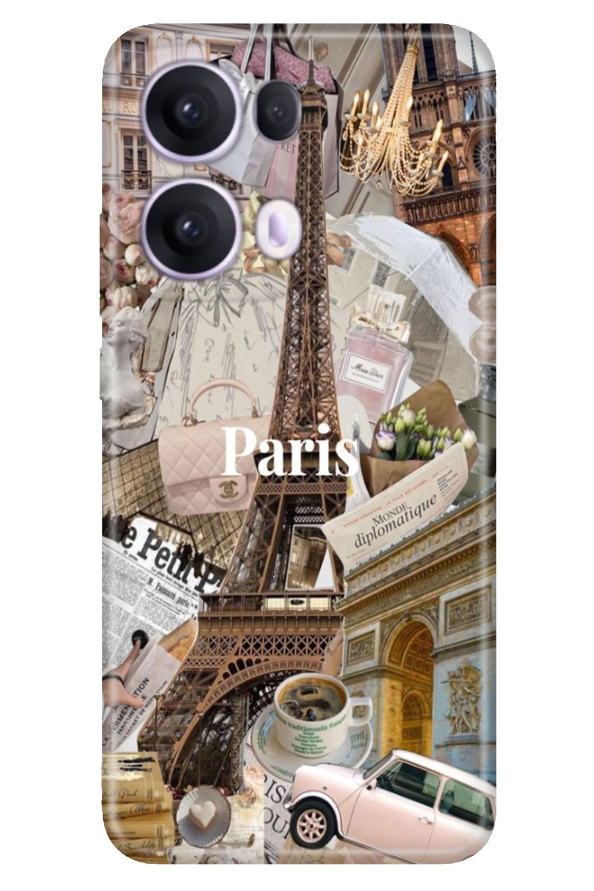 OPPO Reno 13 Pro Oppo Kılıf Tema Art Desenli Baskılı Silikon Paris