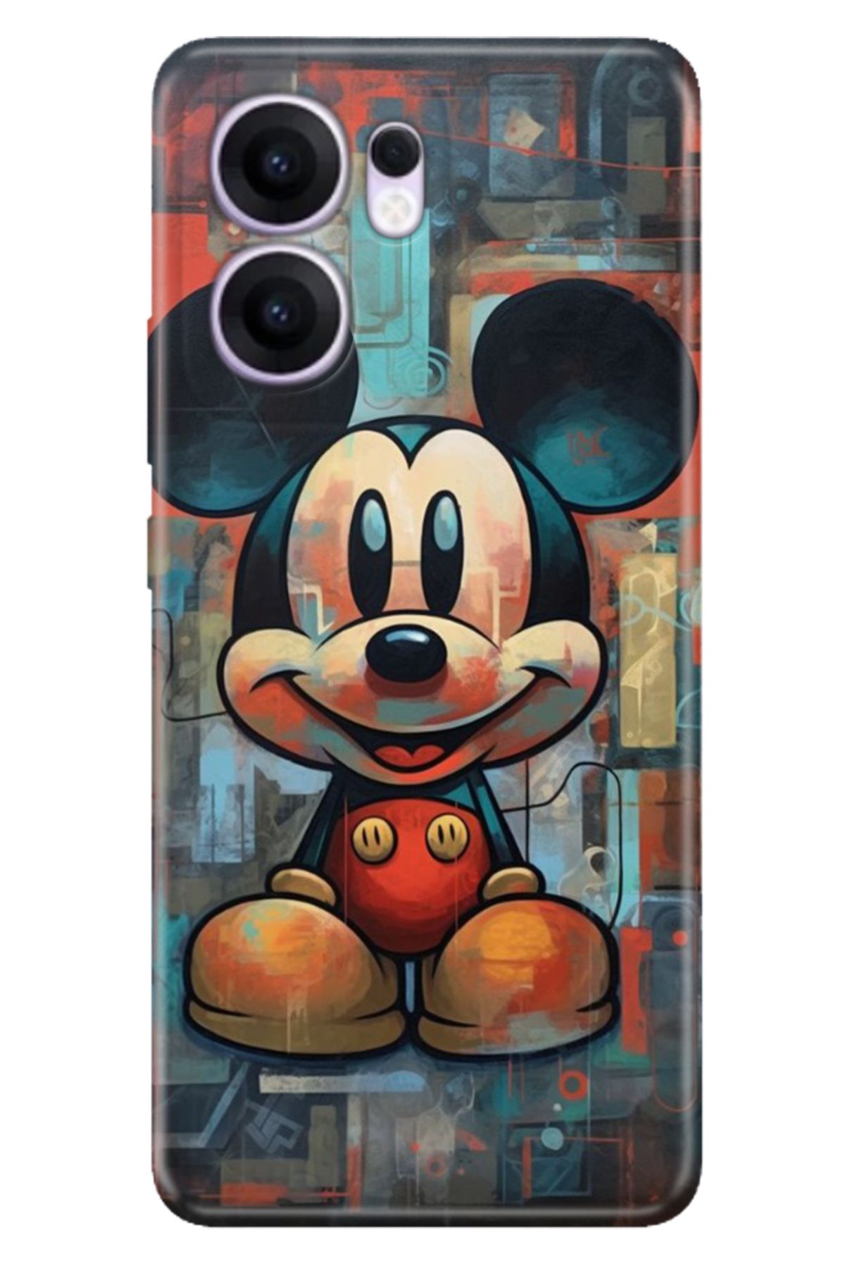 OPPO Reno 13F 5G Kılıf Tema Art Desenli Baskılı Silikon Mickey Smile