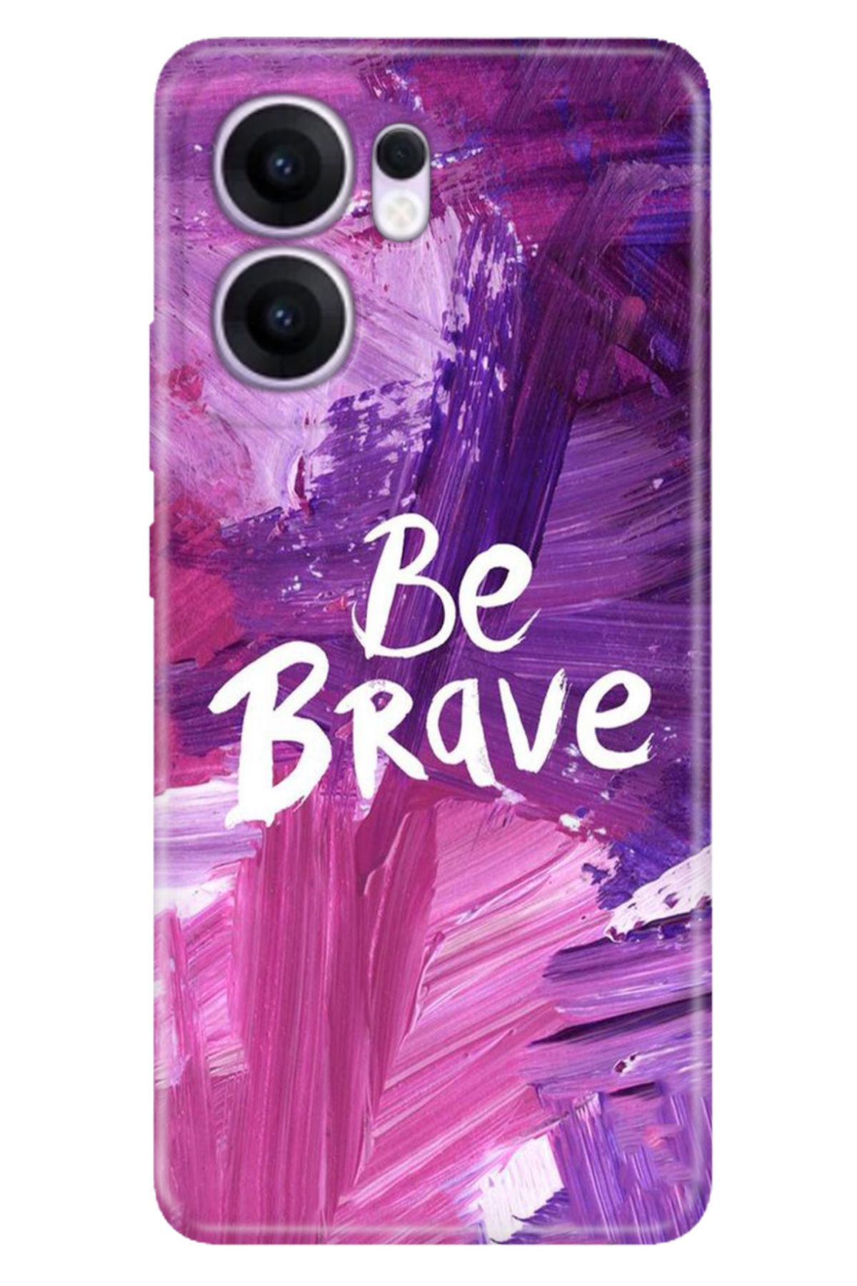 OPPO Reno 13F 5G Kılıf Renkli Silikon Baskılı TPU Be Brave