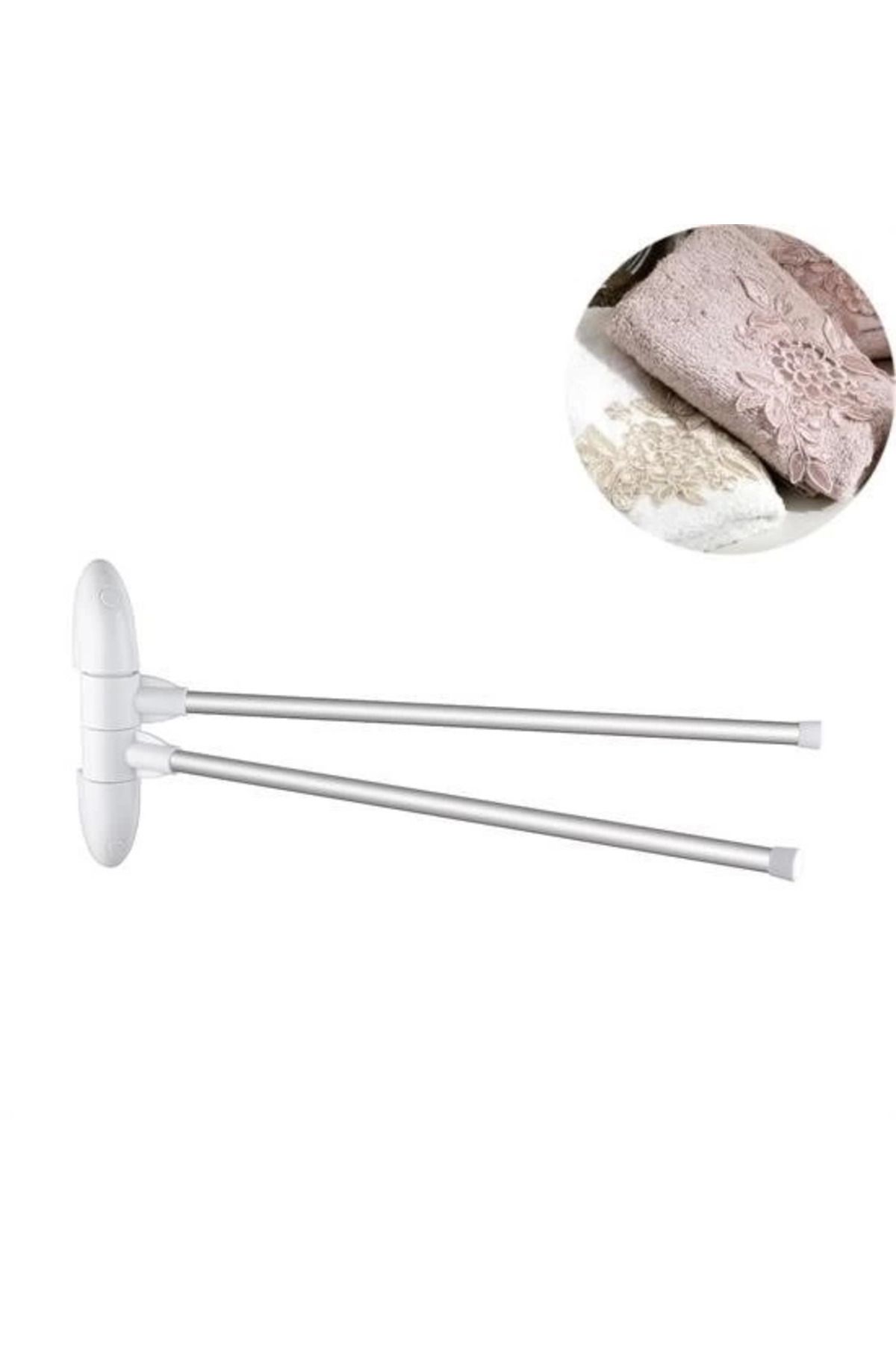 KAKTÜS JACK Eloksallı 2 Kollu Havlululuk Banyo Duş Havlu Bornoz Askılığı