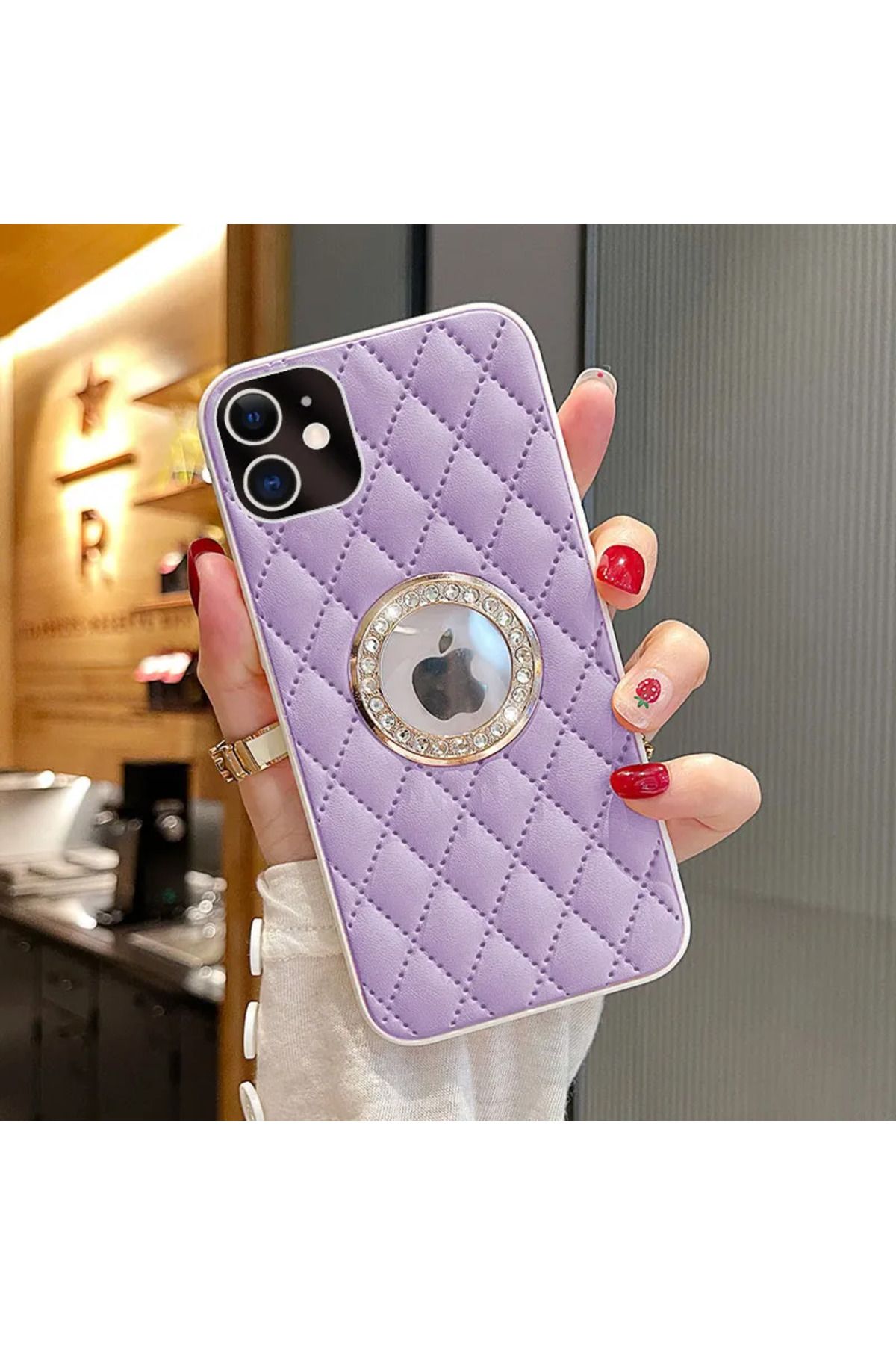ARKAY Diamon Deri Kılıf İphone 15 Pro Uyumlu