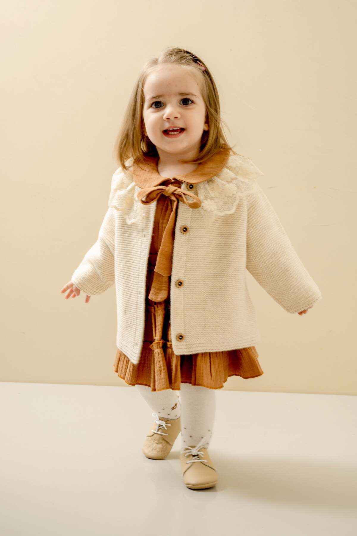 JNF kids Kız Bebek Hırkalı Etekli Takım Külotlu Çorap Hediyeli fotoğrafı 5 (önizleme)