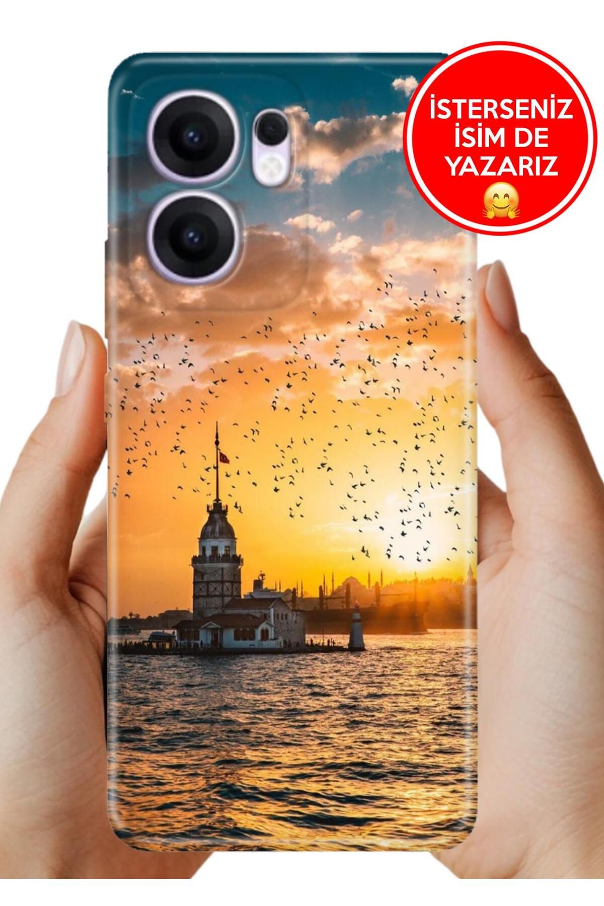 OPPO Reno 13F 5g Kılıf Oppo Reno 13F A Kalite Baskılı Art Silikon Bosphorus