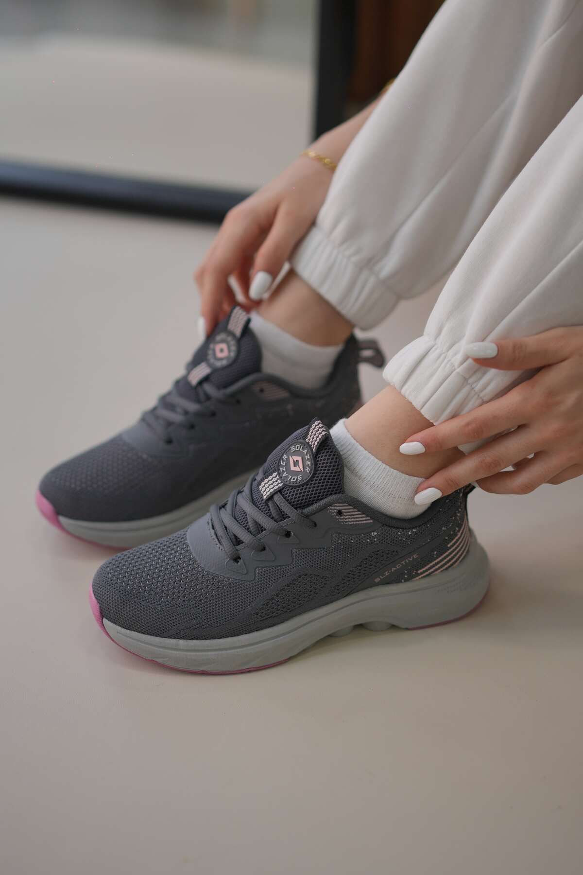 SOLAZER Kadın Füme Sneaker Günlük Rahat Spor Ayakkabı 043
