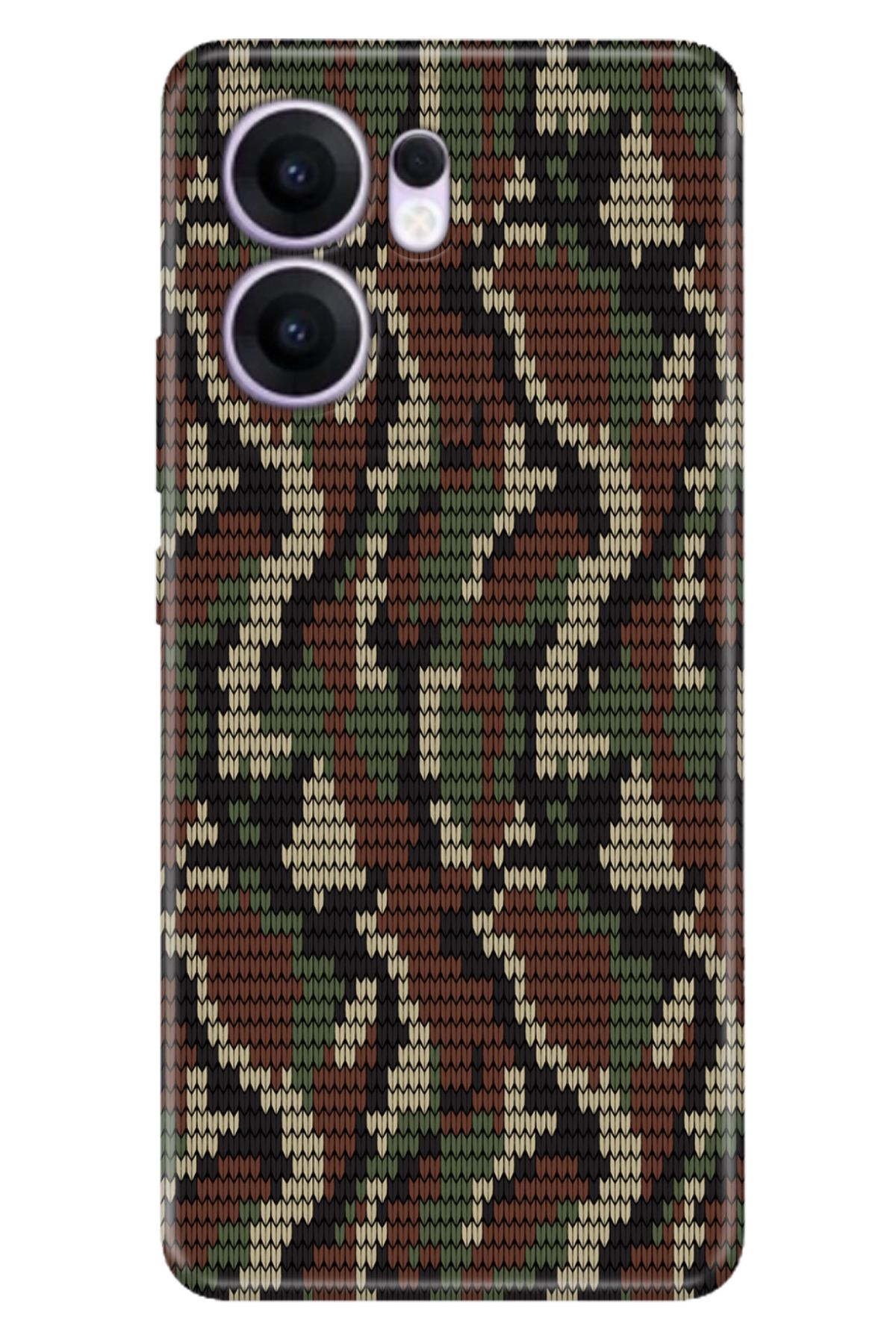 OPPO Reno 13F 5G Kılıf Tema Art Desenli Baskılı Silikon X Kamuflaj