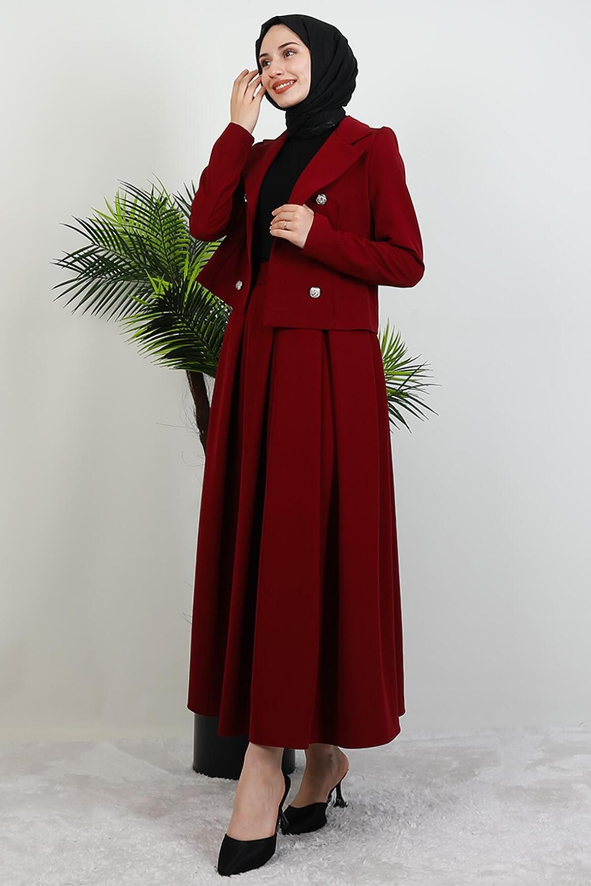 giz astore Selen Etekli Takım Bordo