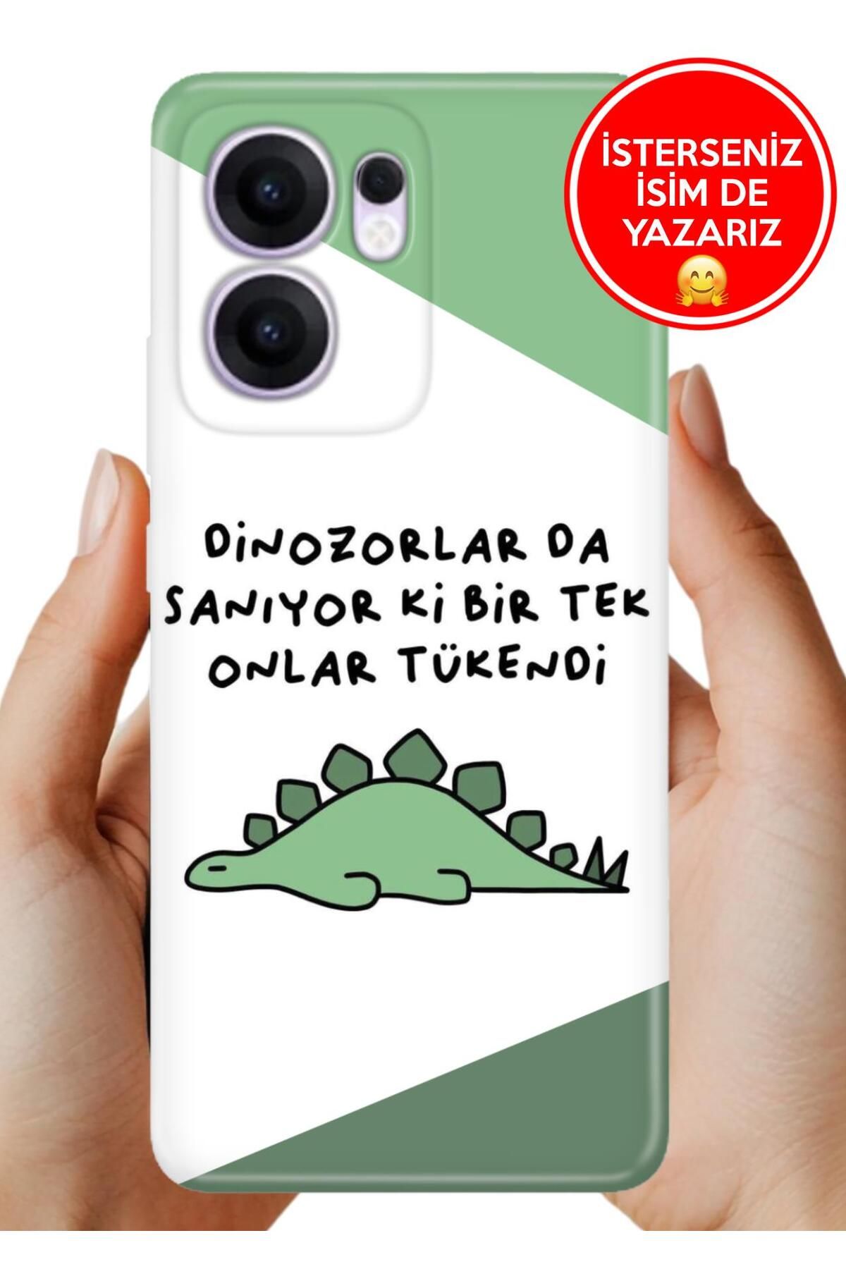 OPPO Reno 13F 5g Kılıf Oppo Reno 13F Ergonomik Resimli Desenli Silikon Dinazorlar