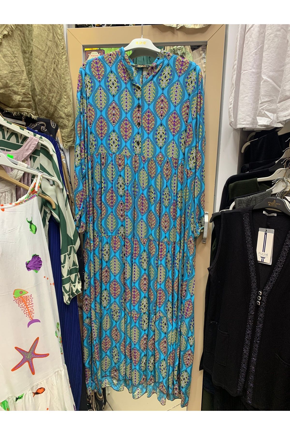 Butik Tesettür büyük beden Viskon elbise