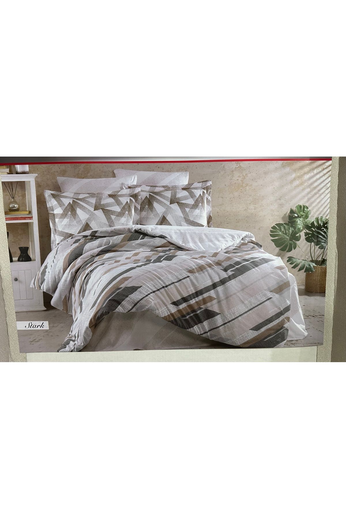Hobby home collection Hobby Tek Kişilik Ranforce Nevresim Takımı Stark Kahve