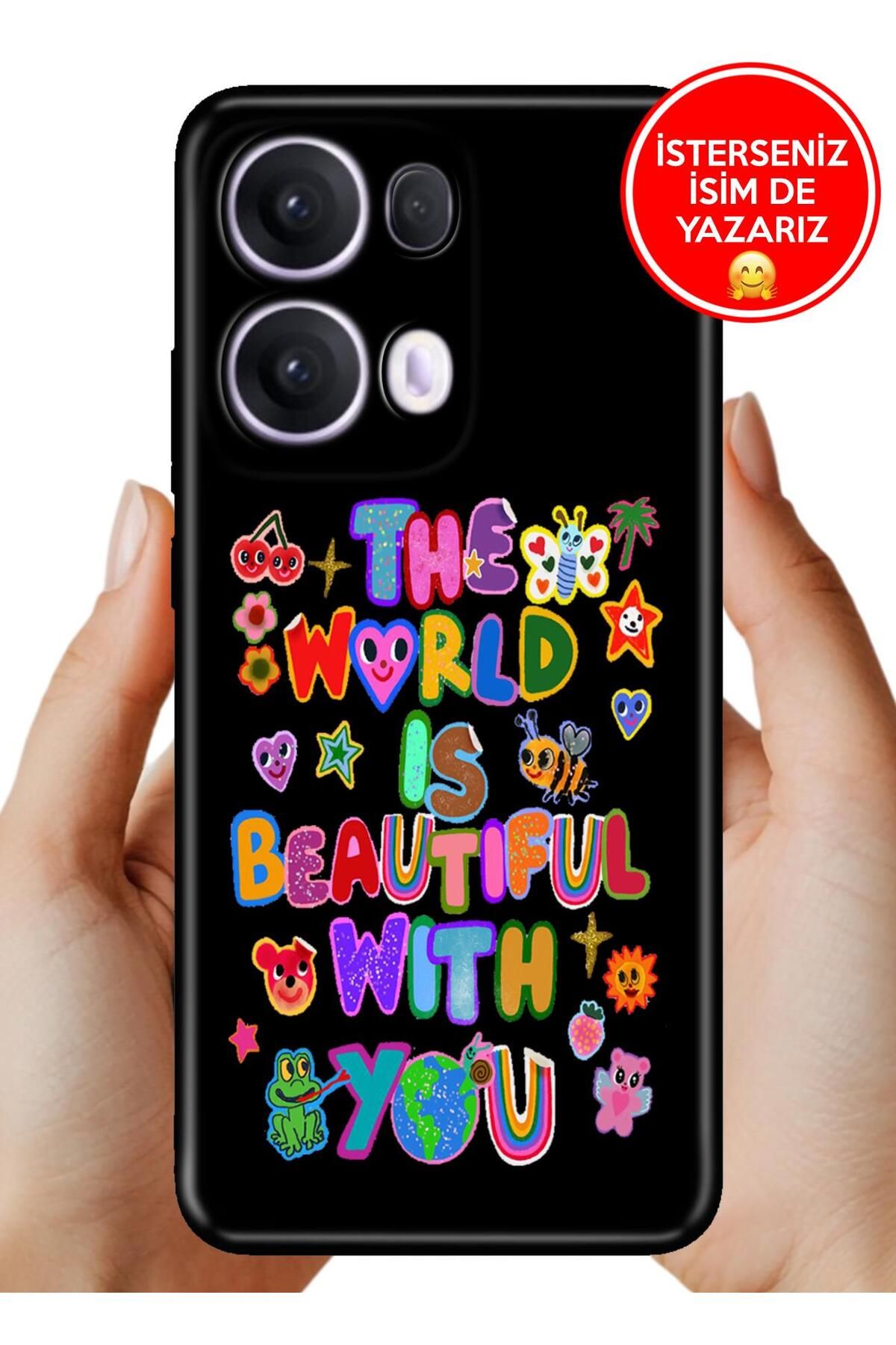 OPPO Reno 13 Pro Kılıf Oppo Reno 13 Pro Yerli Üretim Desenli Kapak With You