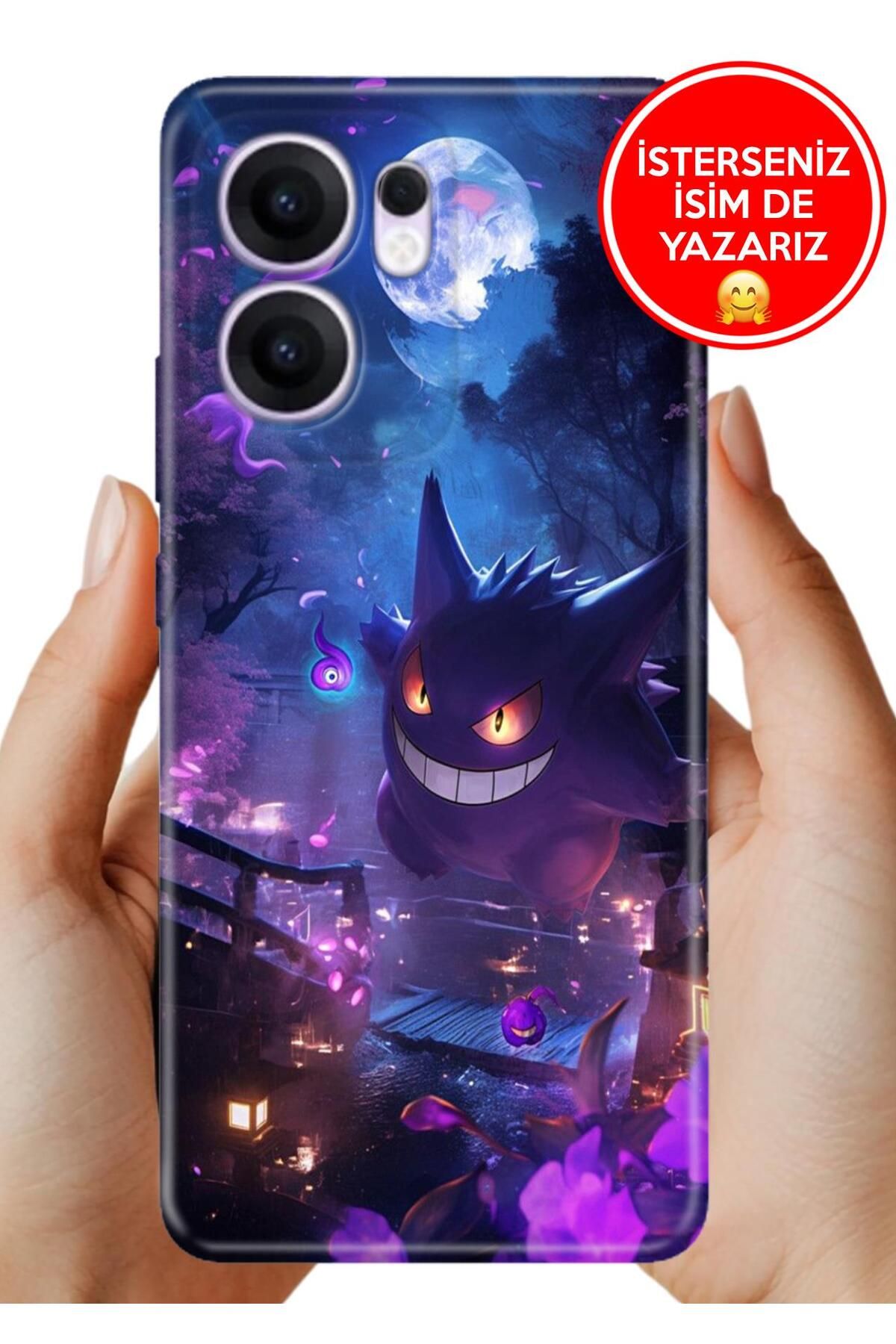 OPPO Reno 13F 5g Kılıf Oppo Reno 13F Desenli Şeffaf Kılıf Üzeri Silikon PokePoke