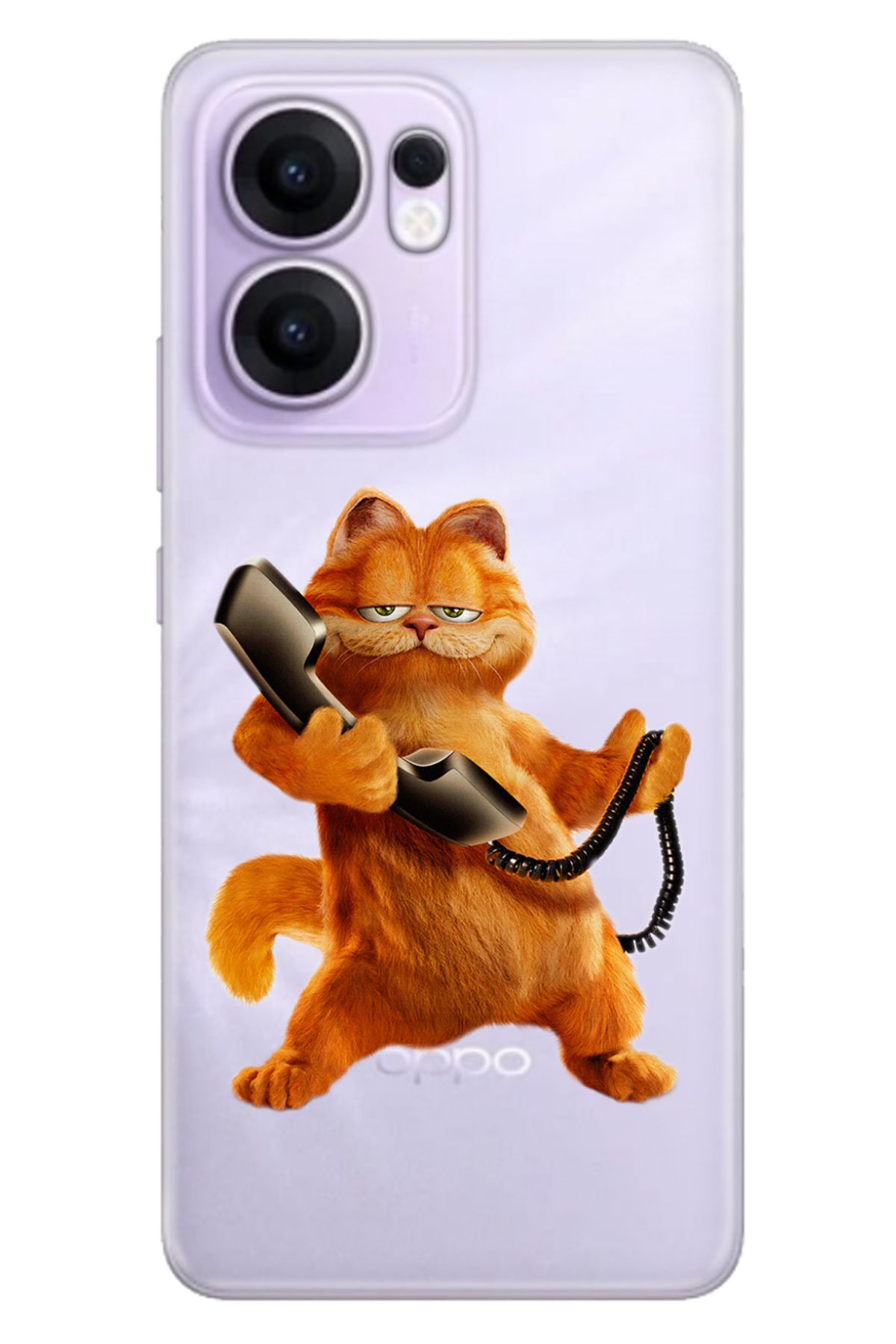 OPPO Reno 13F 5G Kılıf Retro Trendy Silikon Baskılı Garfield