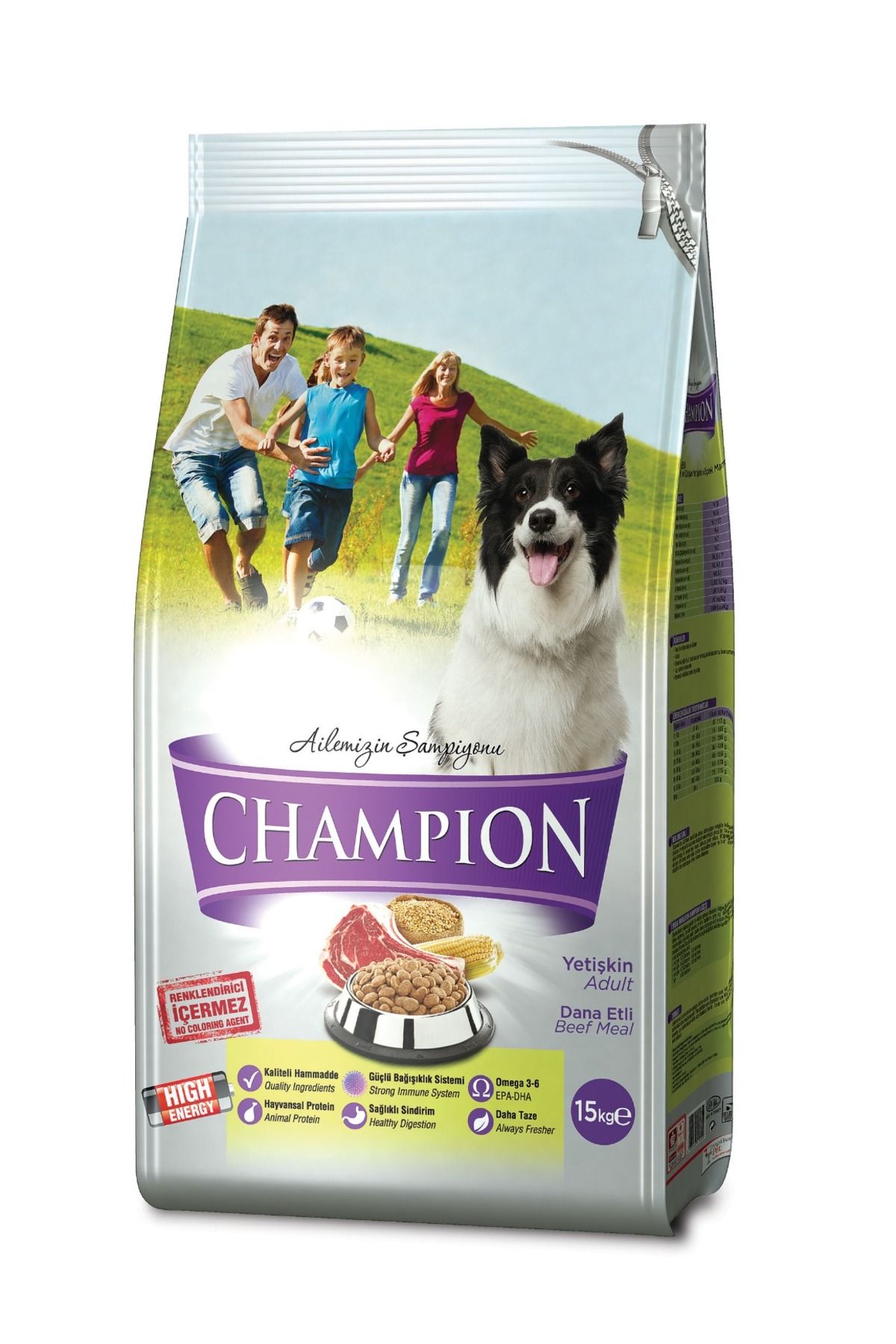 Champion Dana Etli Yüksek Enerjili Yetişkin Köpek Maması 15 KG
