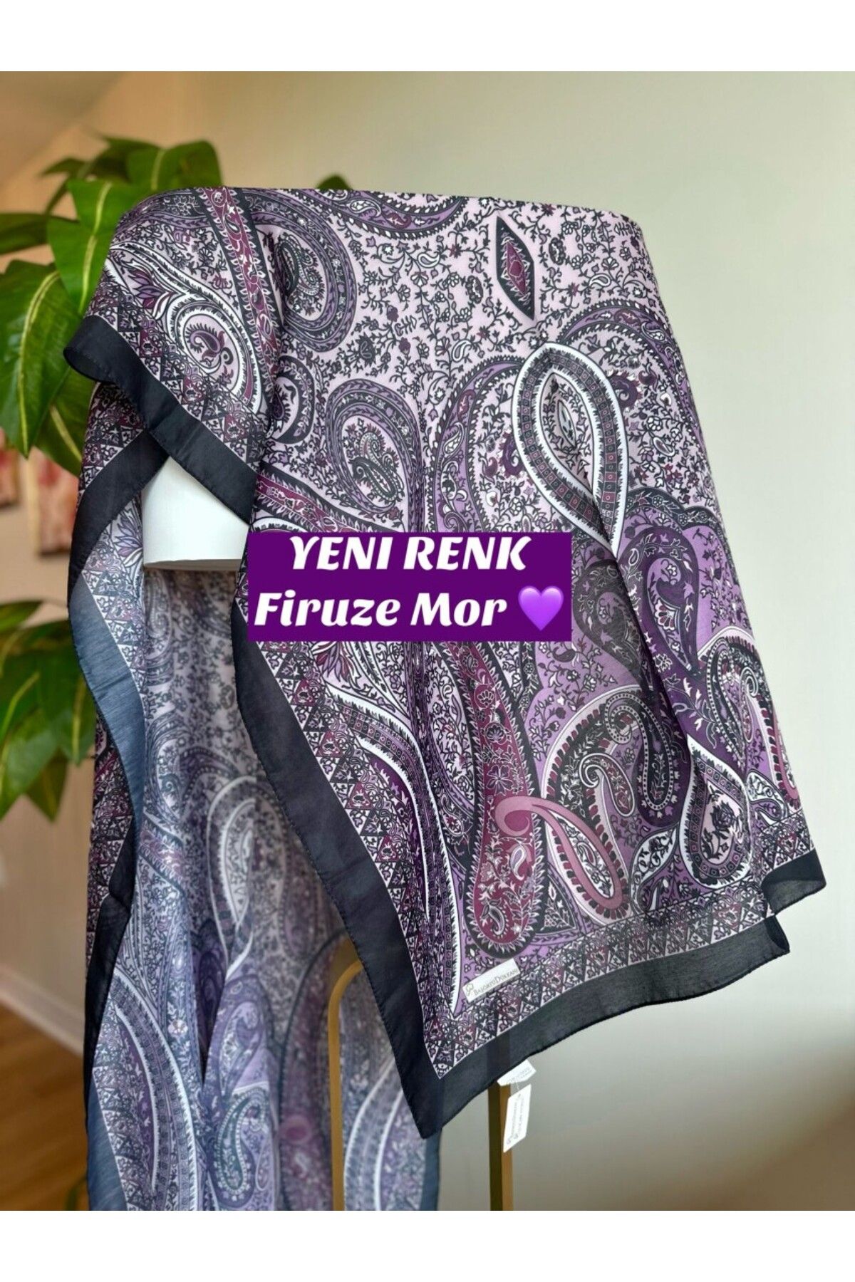 başörtü dükkanı Firuze 2 Desen Şal