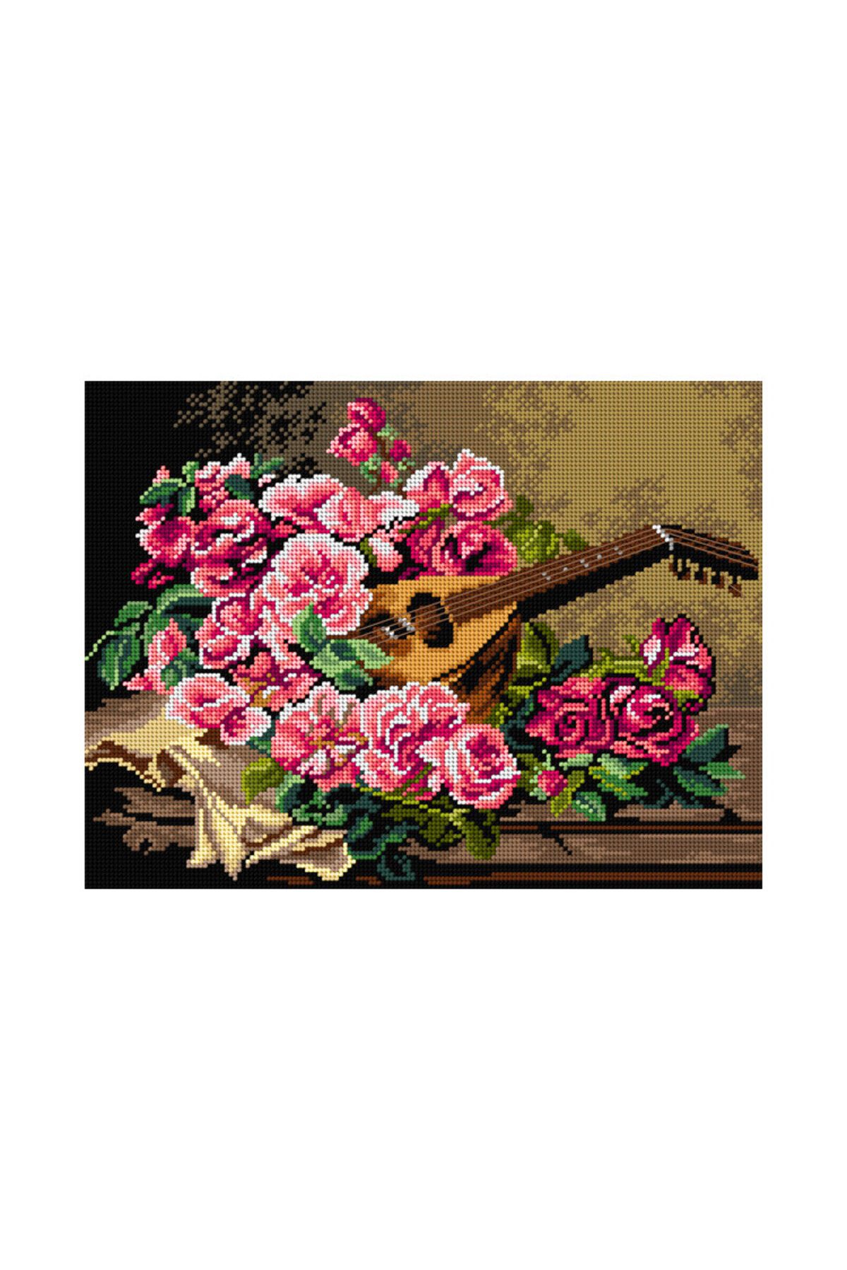 Orchidea Baskılı Goblen Pembe Güller 3424 30*40 cm