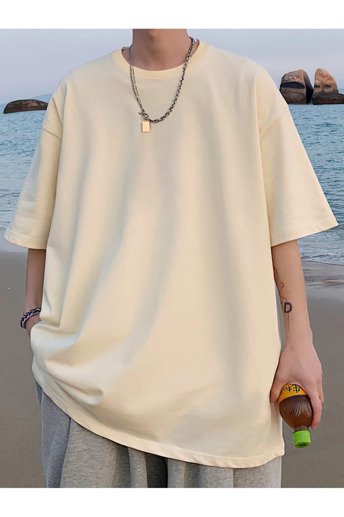 Gollinger Erkek Sıfır Yaka Basic T-shirt - Bisiklet Yaka Tişört