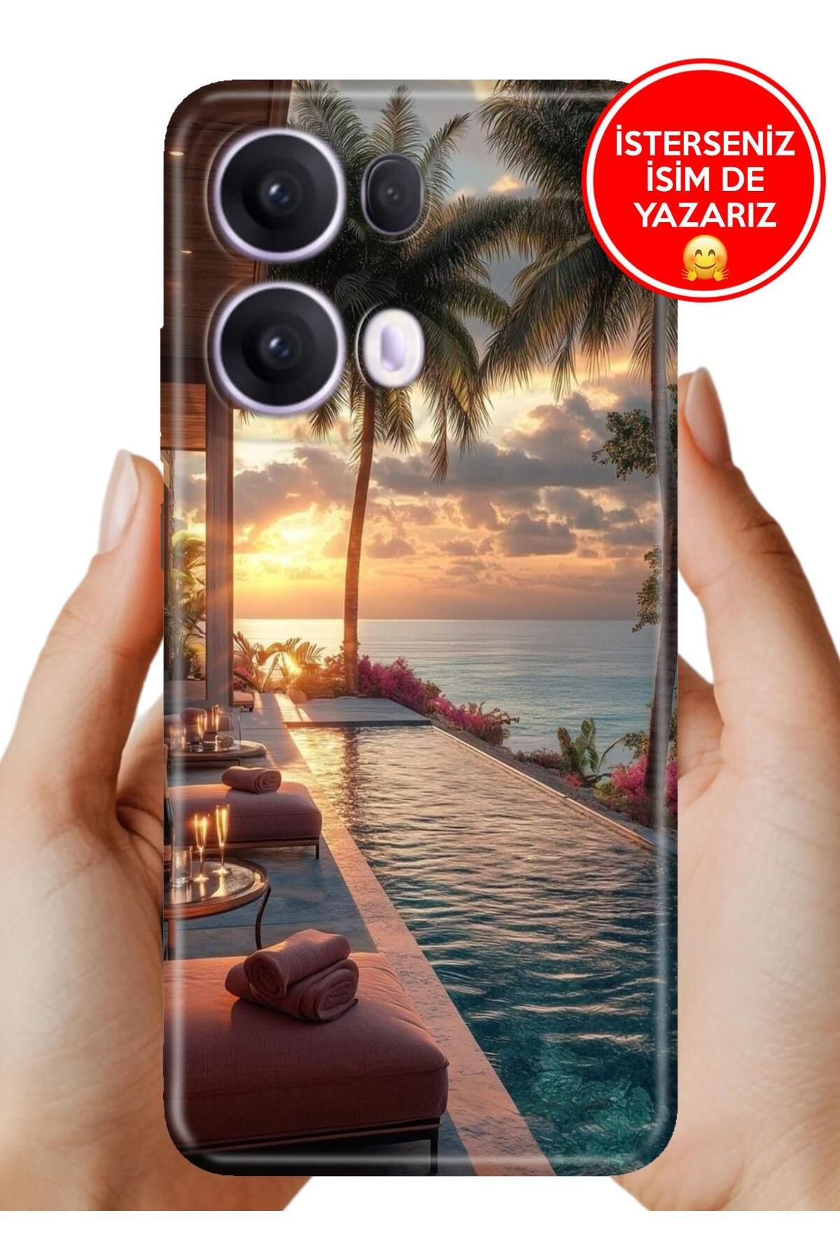 OPPO Reno 13 Pro Kılıf Oppo Reno 13 Pro A Kalite Baskılı Art Silikon Zengin Tatili