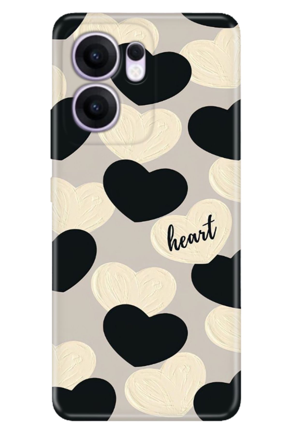 OPPO Reno 13F 5G Kılıf Retro Art Desenli Esnek Silikon Heart