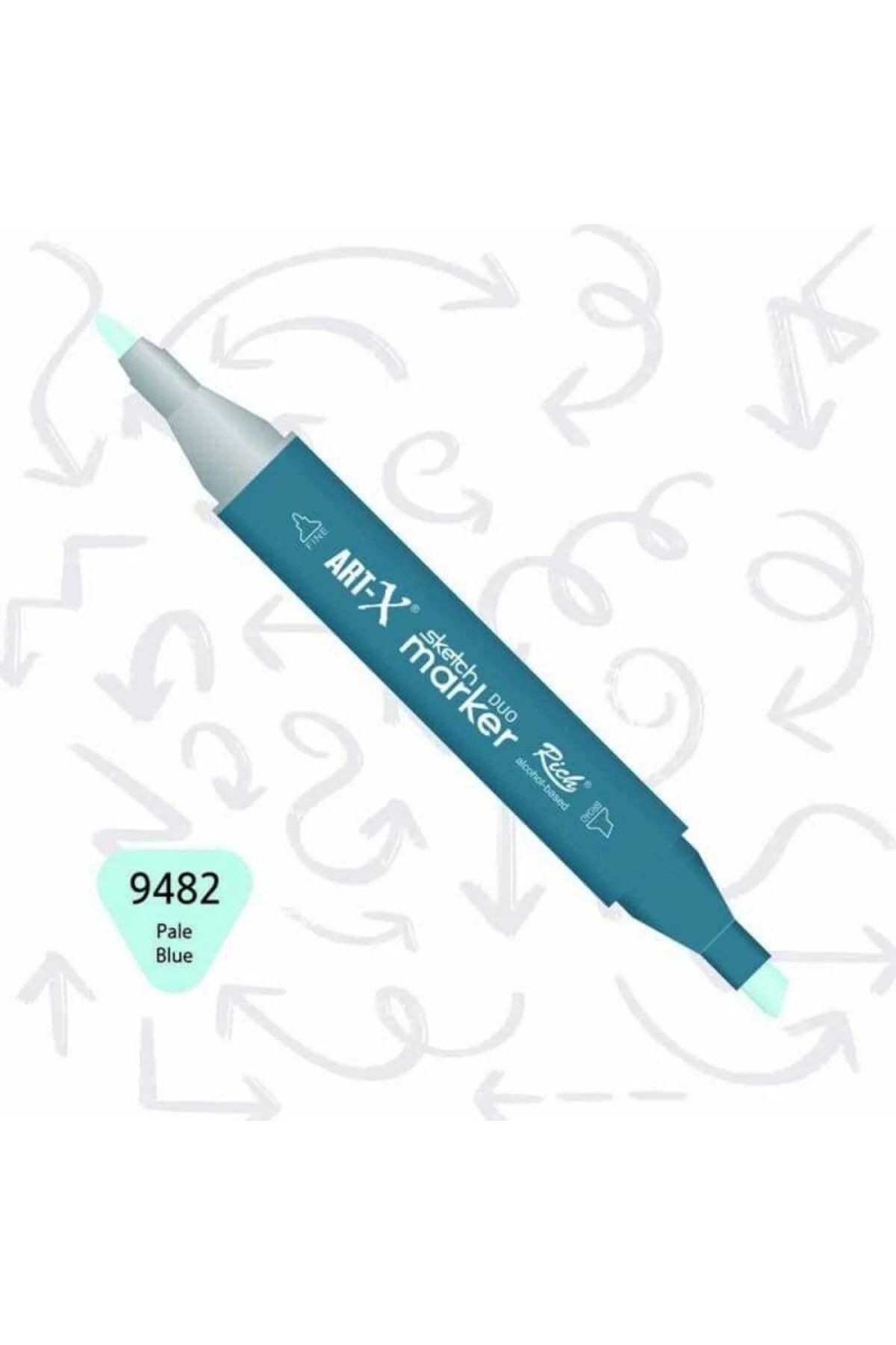 Art Tone ART-X Çift Uçlu Sketch Alkol Bazlı Marker Kalem 9482 Pale Blue