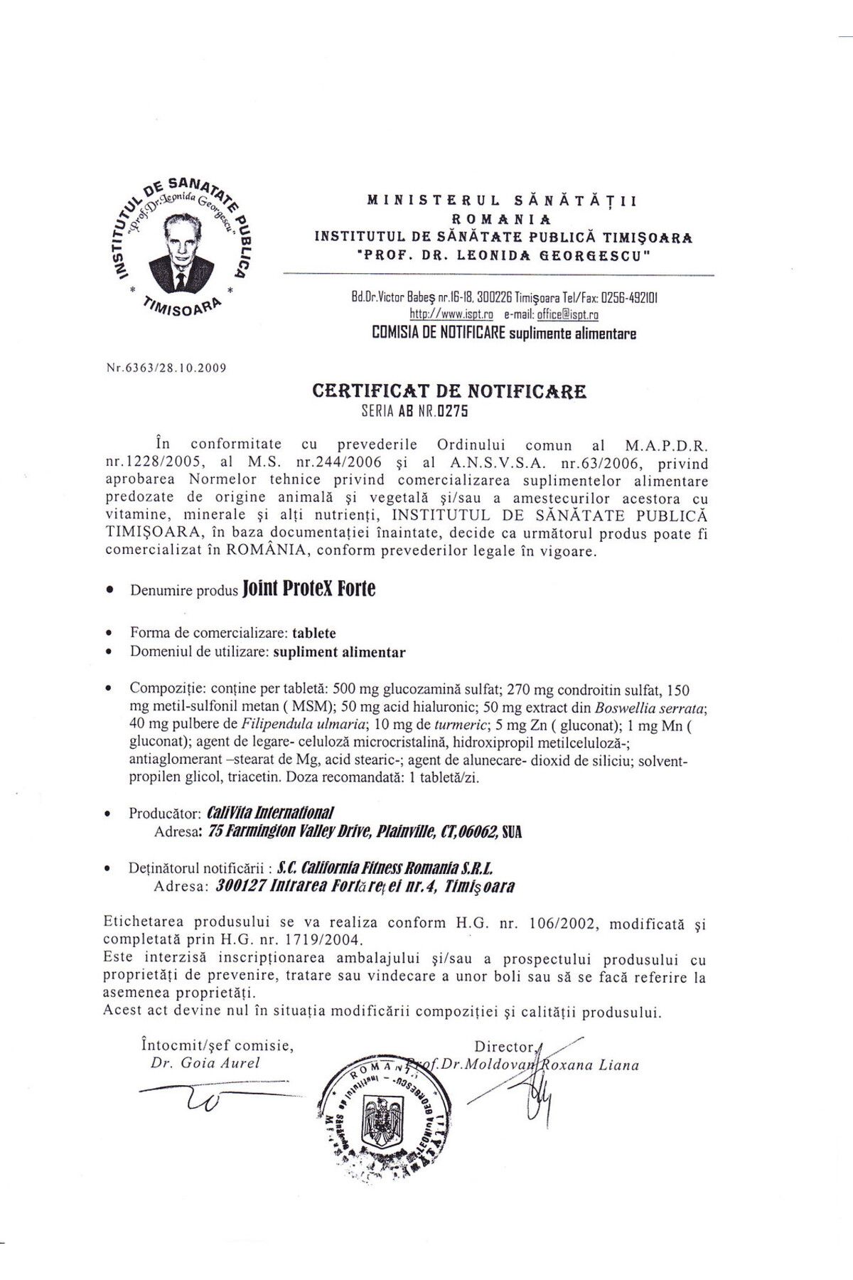 Calivita-Complex nutritiv Joint ProteX FORTE pentru sănătatea articulațiilor (90 de comprimate) - Calivita 8