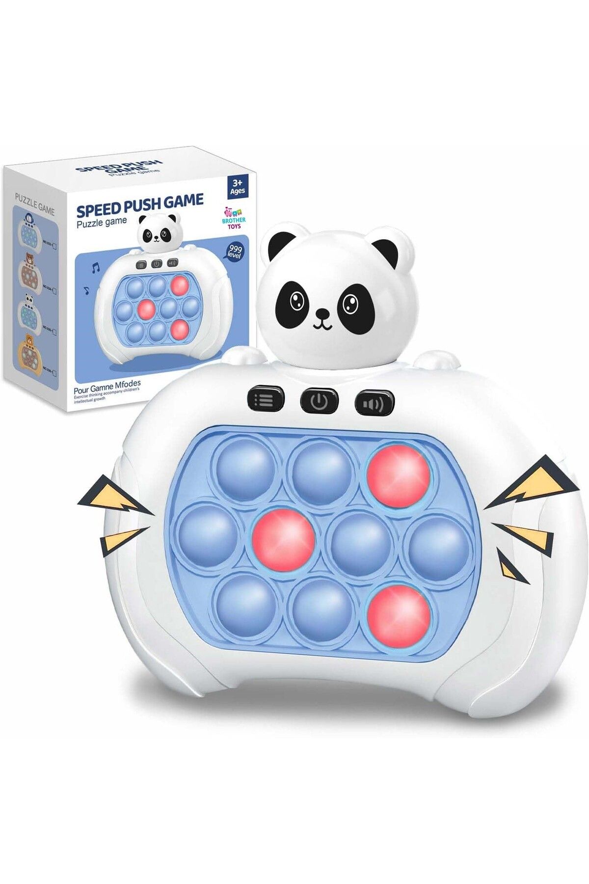 Brother Toys Işıklı Stres Giderici Popit Oyun Konsolu Pop It Oyuncak Panda Model