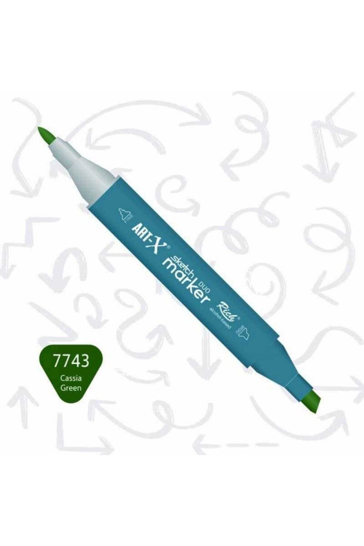 Art Tone ART-X Çift Uçlu Sketch Alkol Bazlı Marker Kalem 7743 Cassia Green