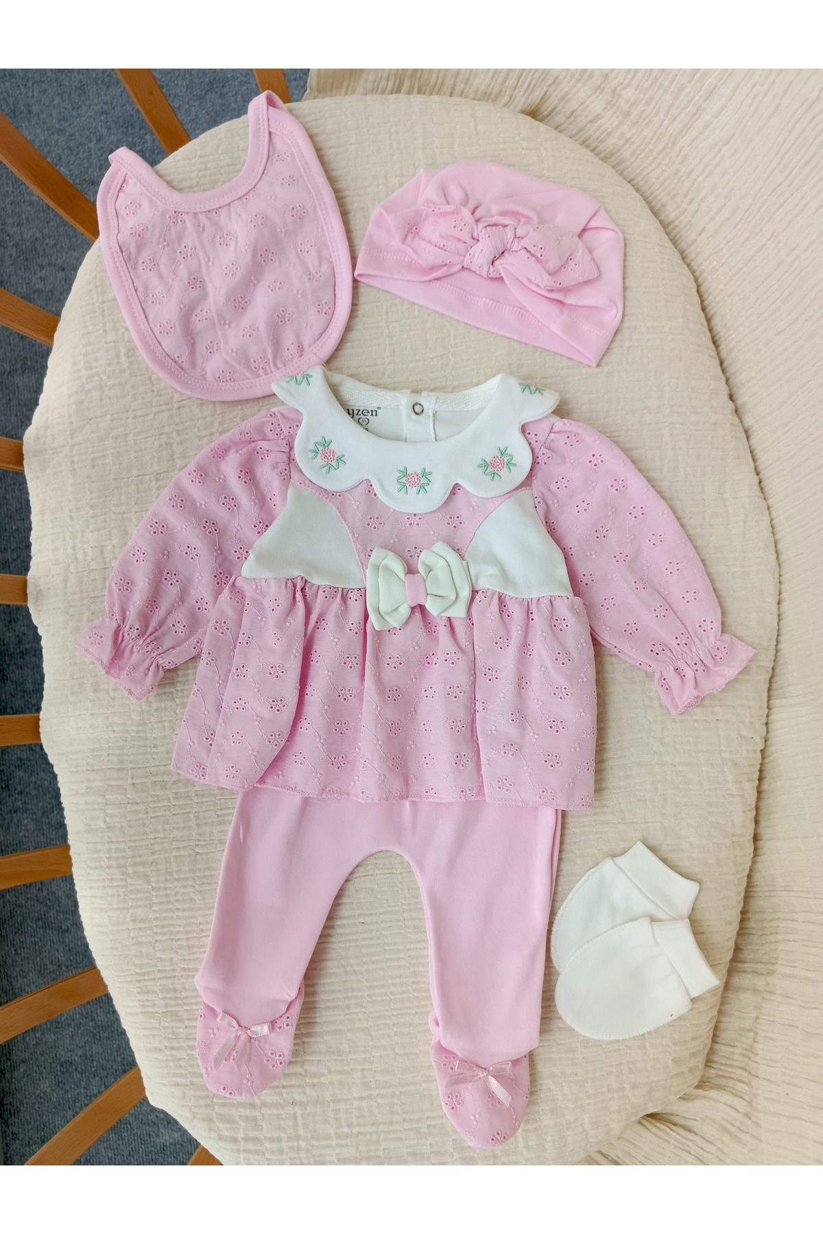 Babystasarım Bloom Çiçekli 5'li Hastane Çıkışı Seti