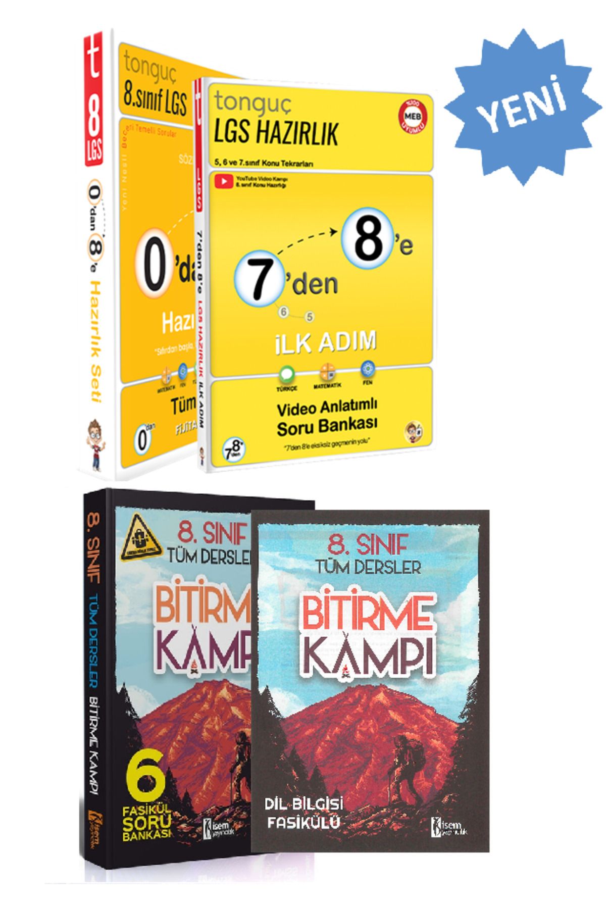 Tonguç Yayınları Tonguç 7'den 8'e Ilk Adım Hazırlık Seti + İsem Lgs KAMP KİTABI (6 FASİKÜL+2 DENEME+DİL BİLGİSİ)