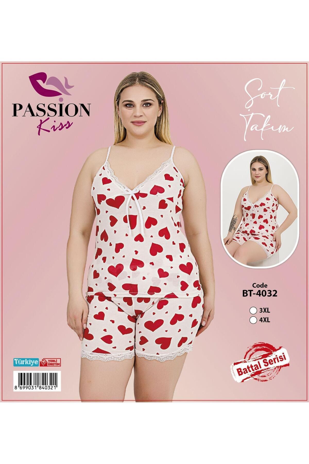 Emir Store İp Askılı Büyük Beden Kadın Pijama Takımı