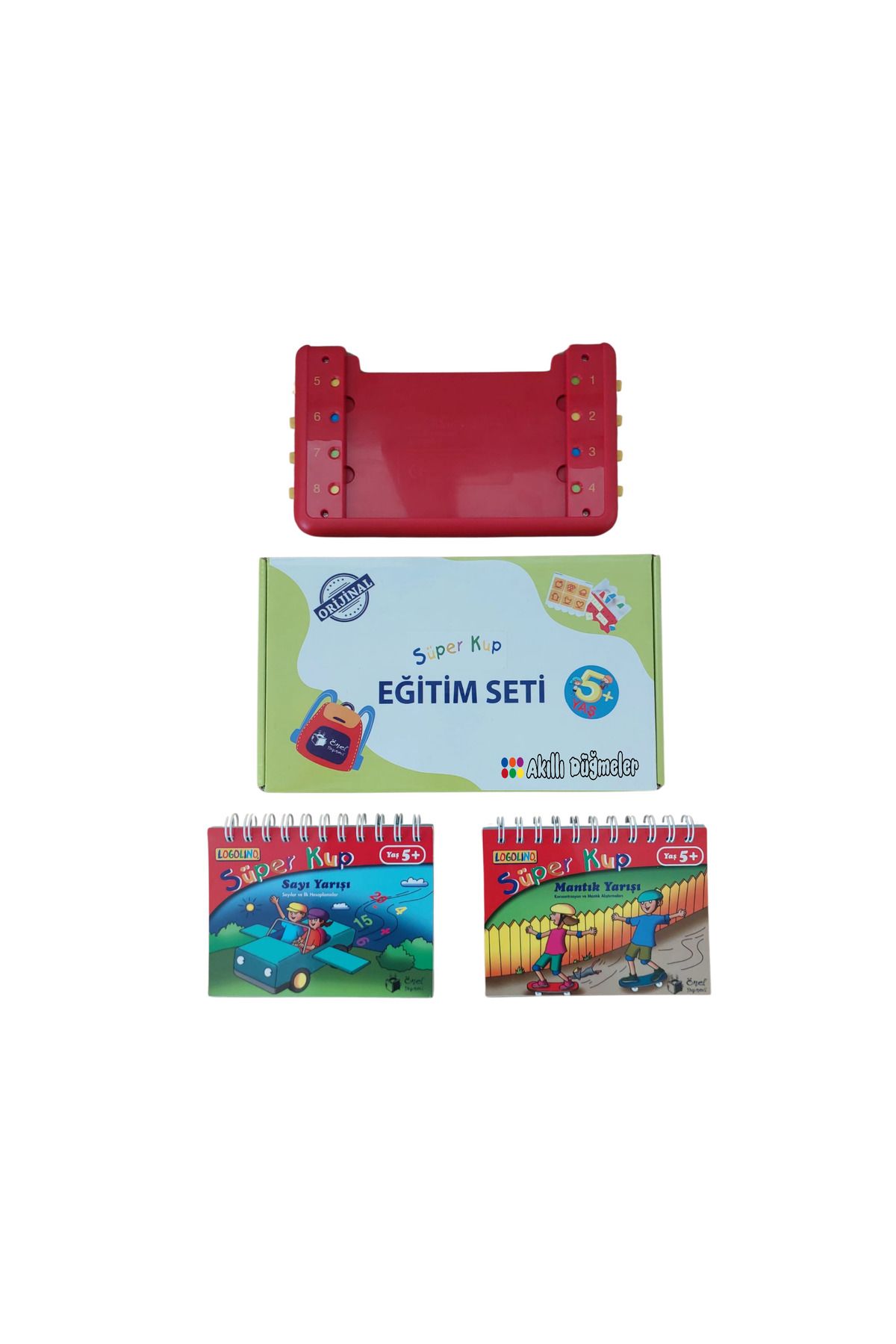 Önel Yayıncılık Akıllı Düğmeler - SüperKUP 5+ Yaş Başlangıç Seti- Sayı Yarışı + Mantık Yarışı