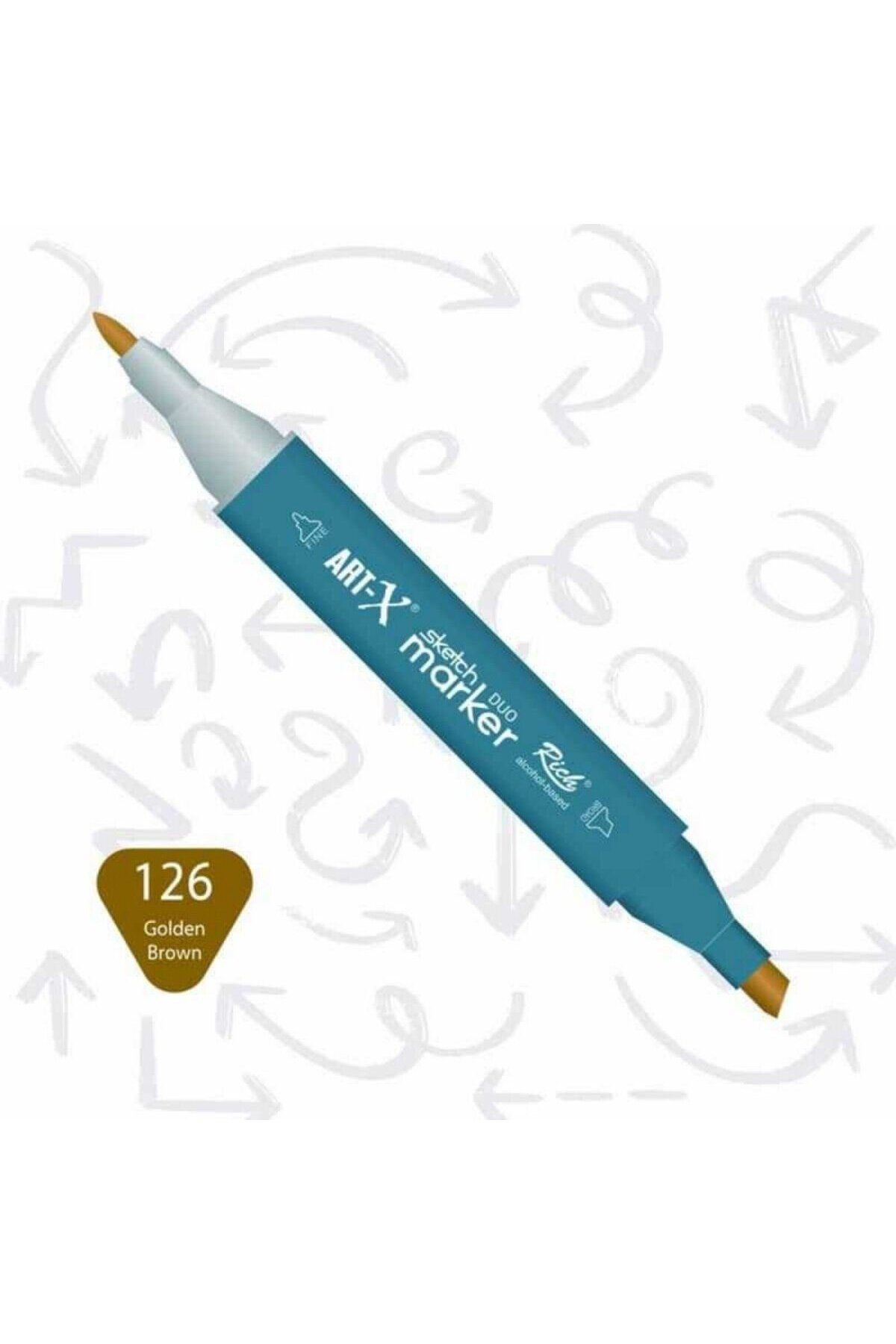 Art Tone ART-X Çift Uçlu Sketch Alkol Bazlı Marker Kalem 126 Golden Brown