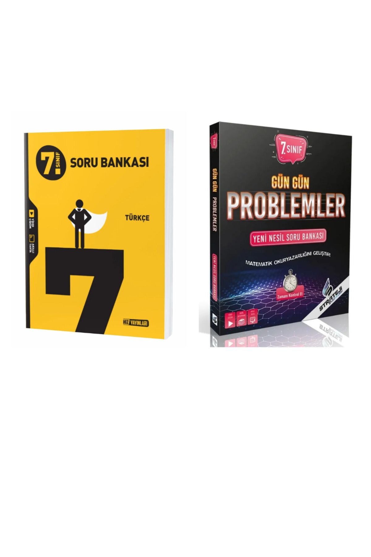 Strateji Yayınları HIZ 7.SINIF TÜRKÇE SORU BANKASI + STRATEJİ 7 GÜN GÜN PROBLEM KİTAP SET
