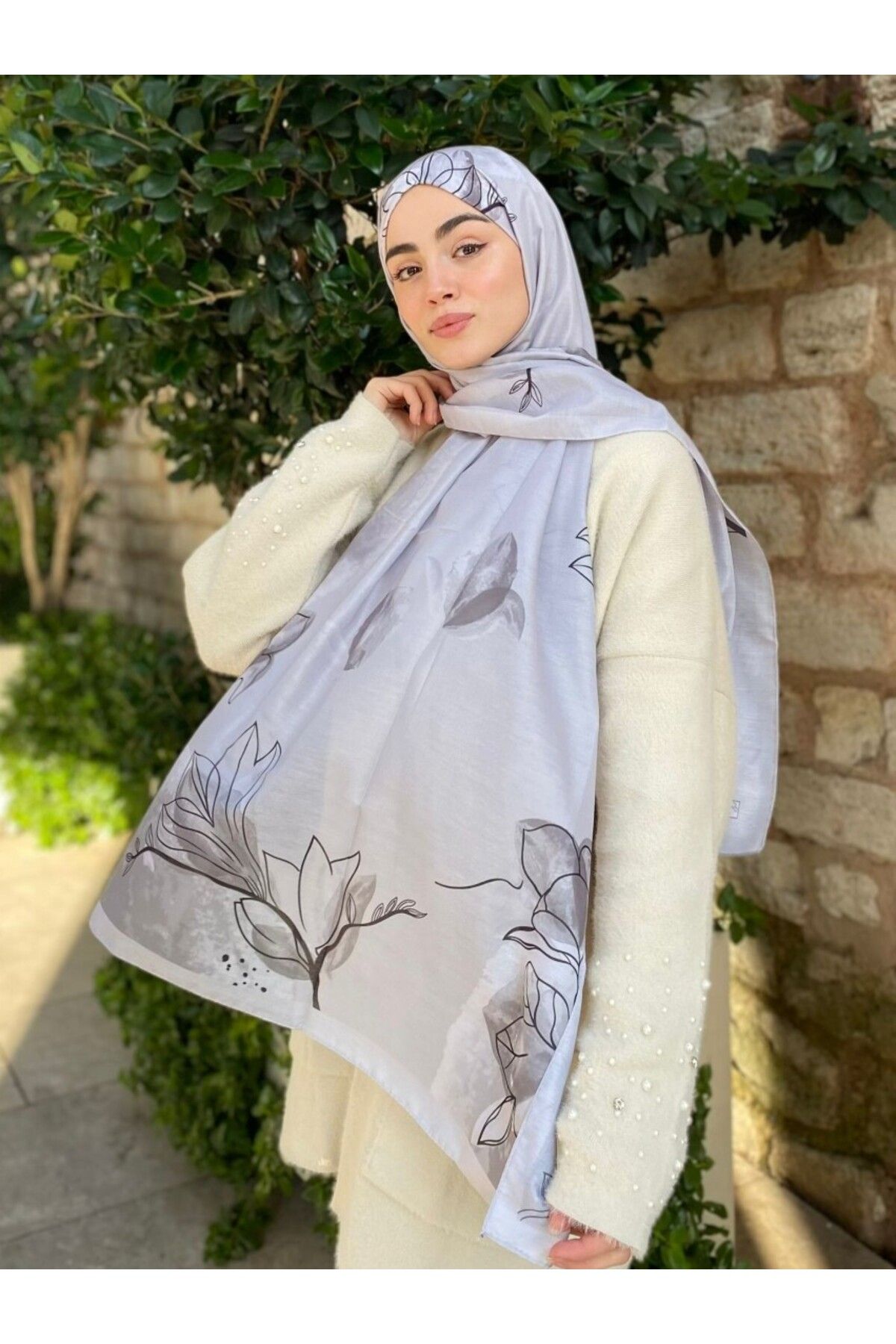 başörtü dükkanı Mercan Desen Şal