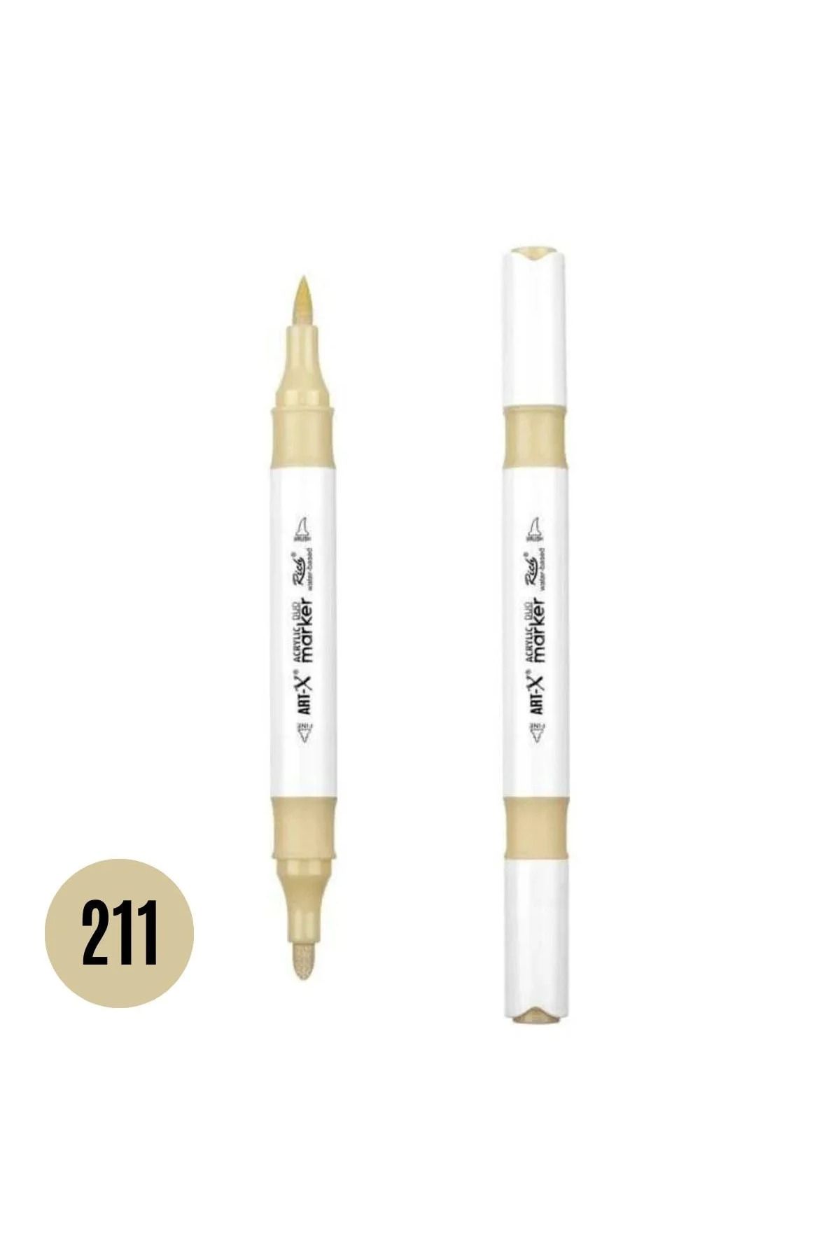 Art Tone ART-X Çift Fırça Uçlu Akrilik Bazlı Marker Kalem 211 Keten