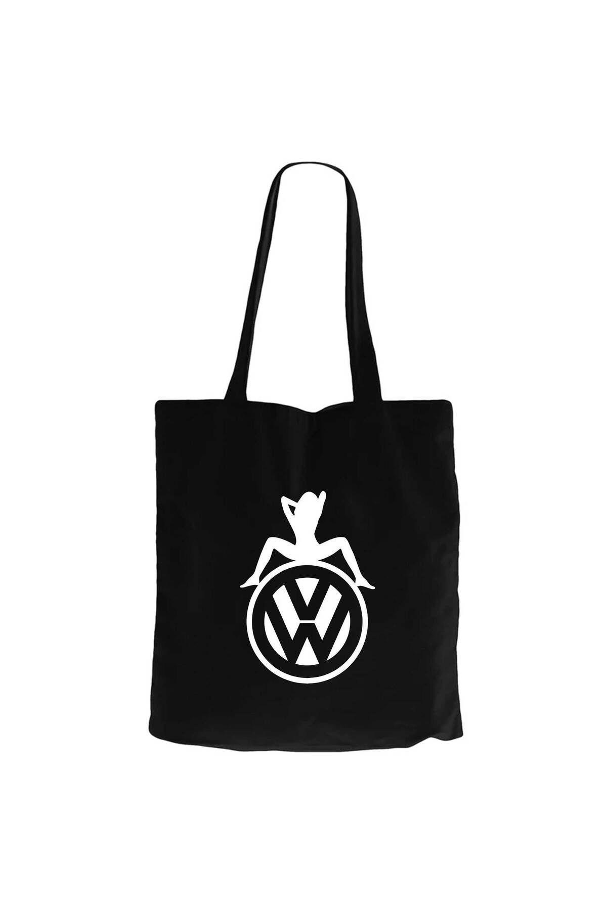 Z zepplin Volkswagen Woman Siyah Kanvas Bez Çanta