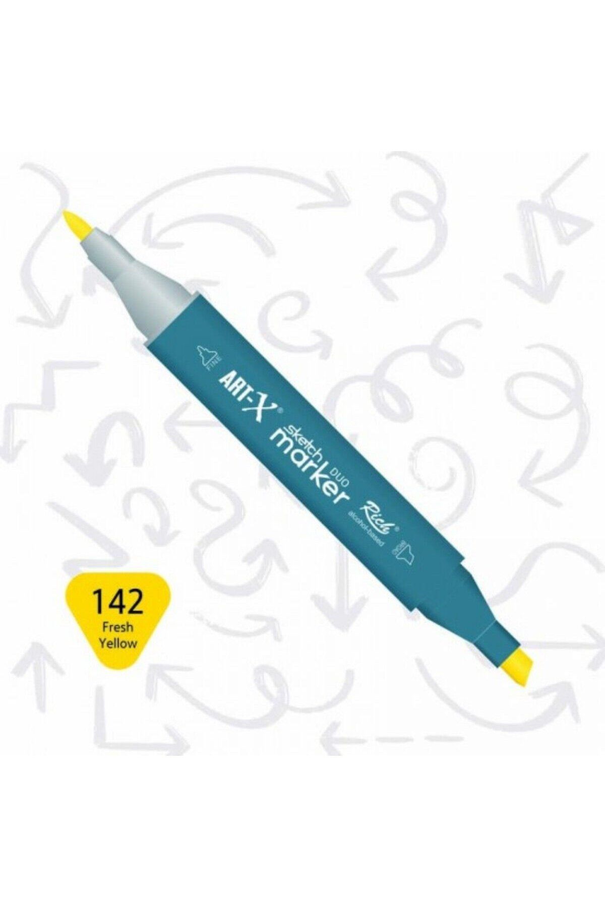 Art Tone ART-X Çift Uçlu Sketch Alkol Bazlı Marker Kalem 142 Fresh Yellow