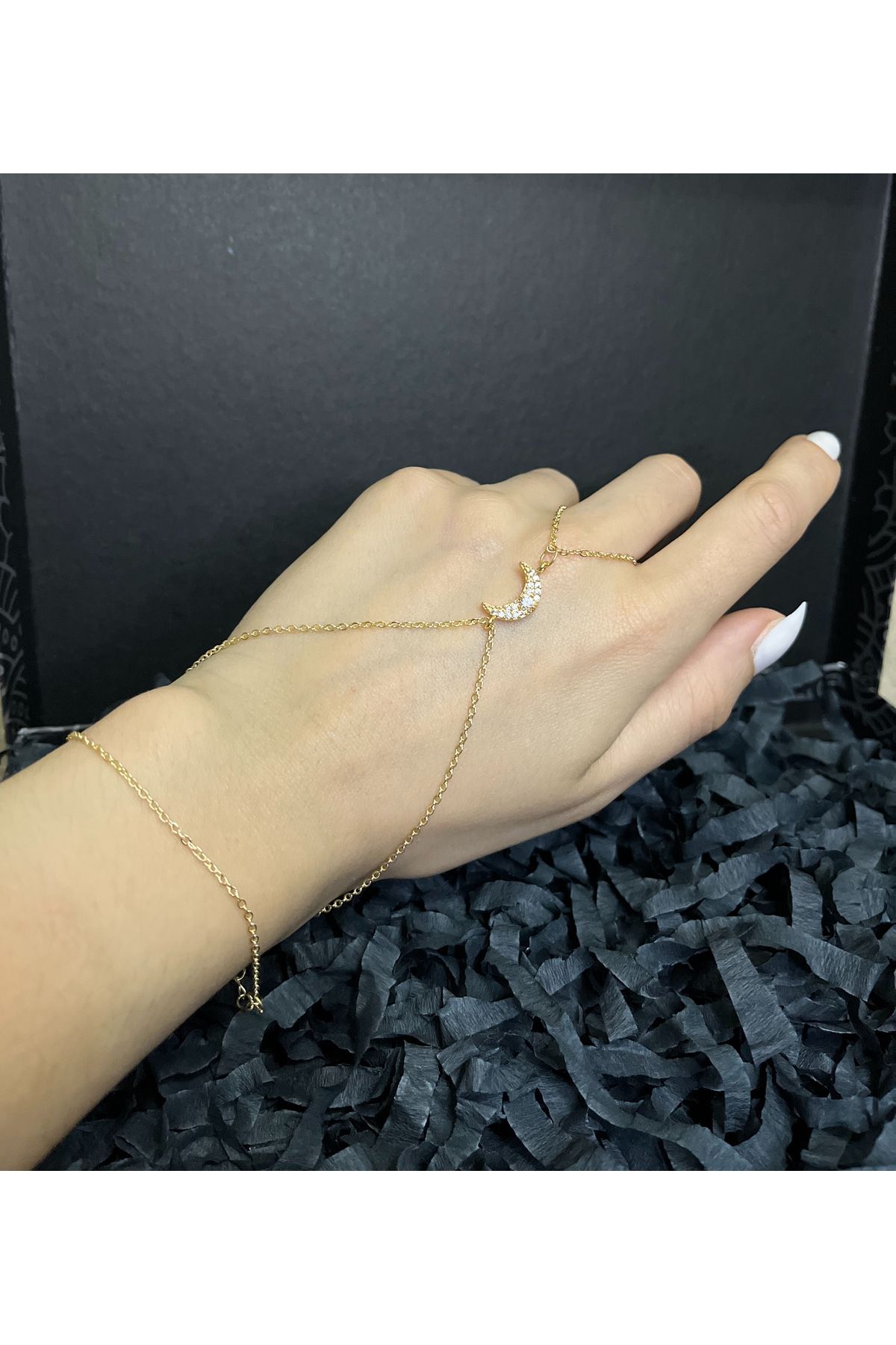Butik Çelik Gold Renk Hilal Model Şahmeran