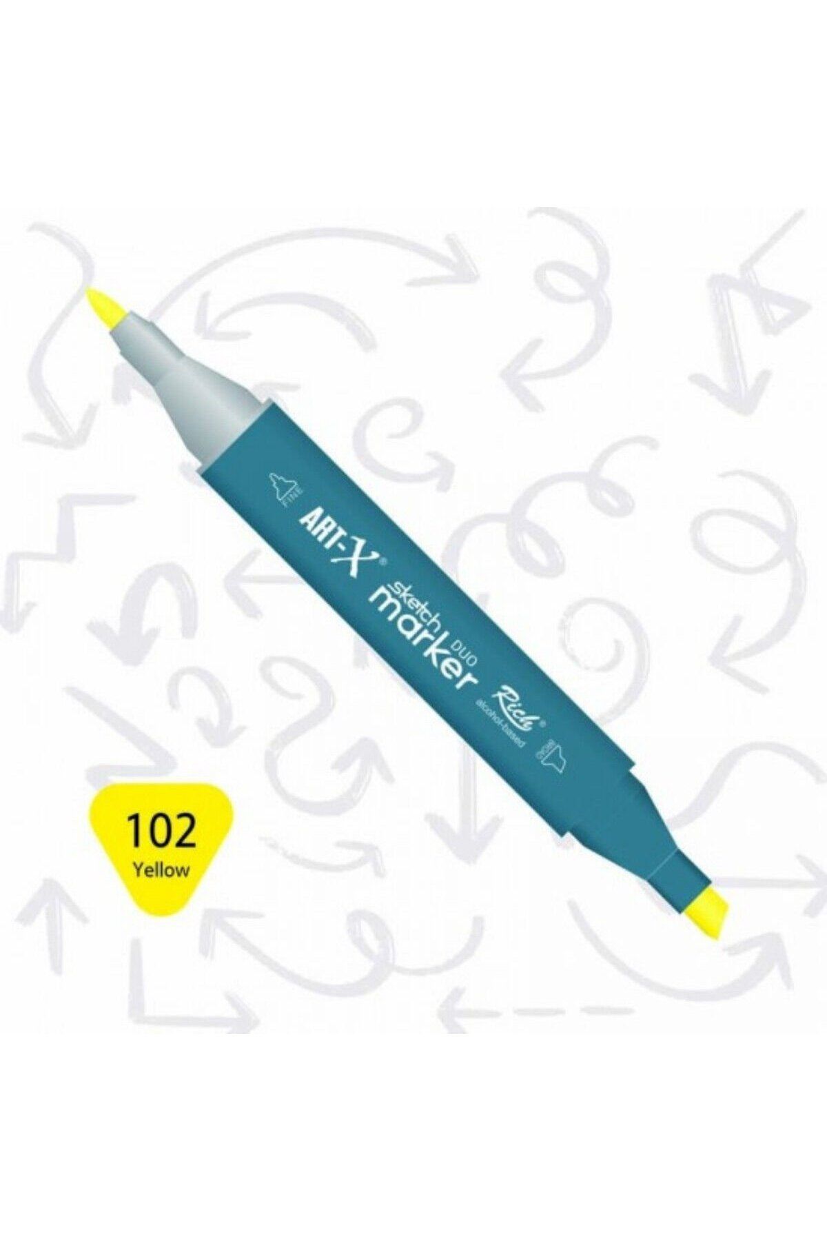 Art Tone ART-X Çift Uçlu Sketch Alkol Bazlı Marker Kalem 102 Yellow