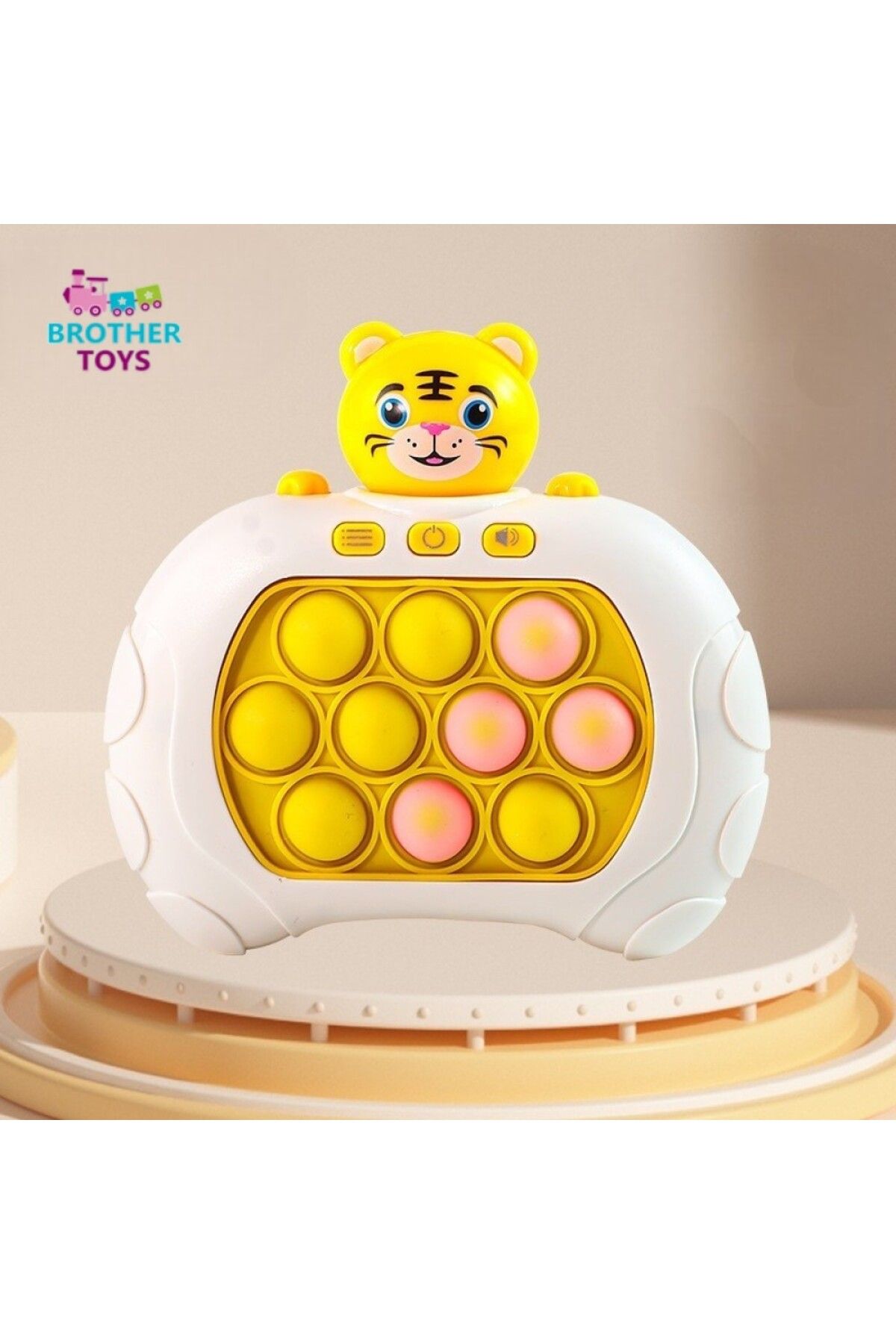 Brother Toys Işıklı Stres Giderici Popit Oyun Konsolu Pop It Oyuncak Sarı Kaplan Model