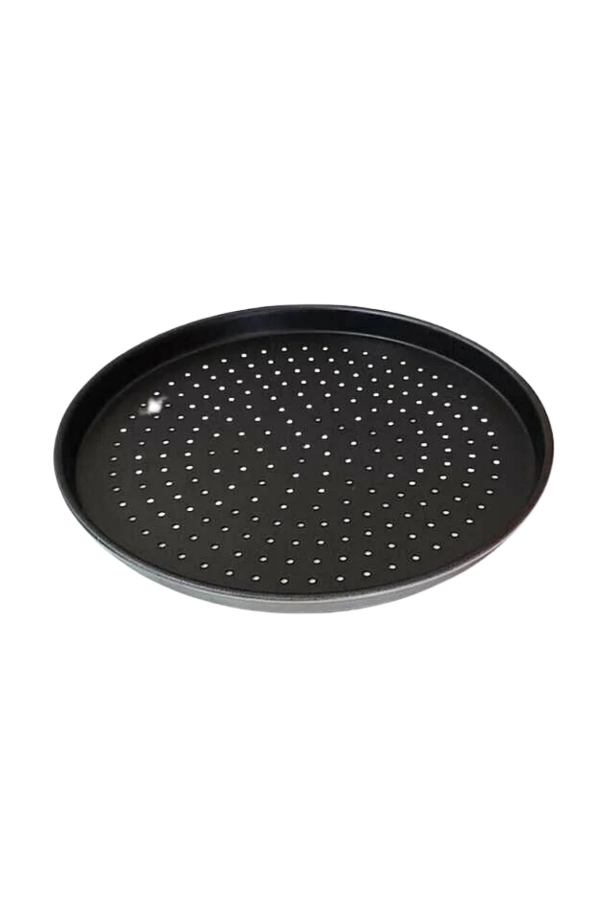 DLEK STORE Özdemir Metal Teflonlu Delikli Pizza Tavası 34 CM 3 Adet
