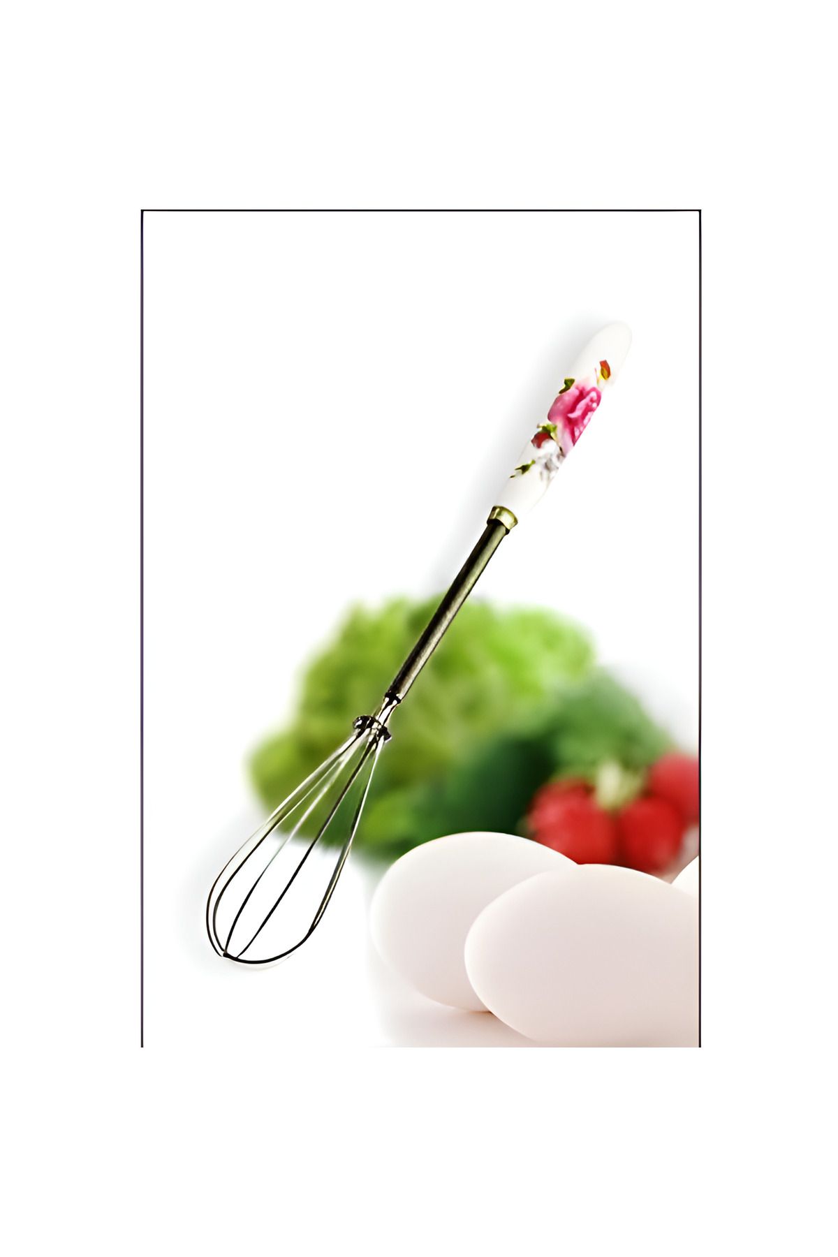 Lunetta Mini Yumurta Çırpıcı Un Çırpıcı Kahve Süt Çırpıcı 19 Cm Porselen Sap