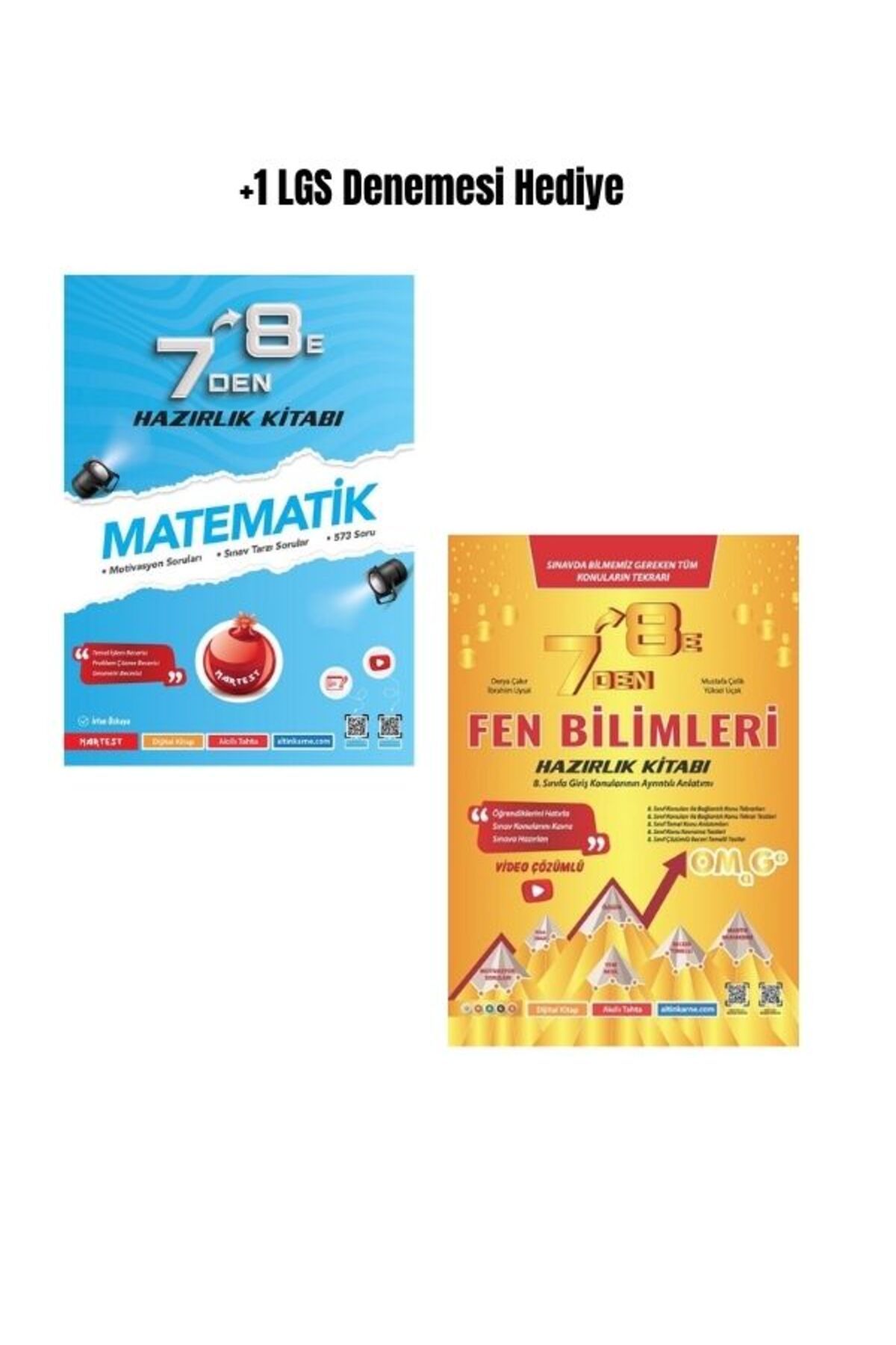 Nartest Yayınları Nartest Omage 7 Den 8 e Matematik ve Fen Bilimleri Kitapları +1 LGS Denemesi Hediye (2 Kitap)