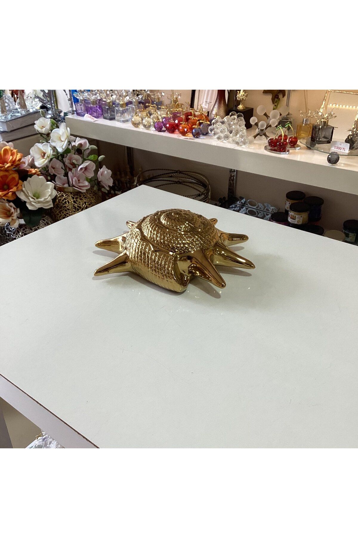 Gold home design Dekoratif Seramik Deniz Kabuğu Gold Renk