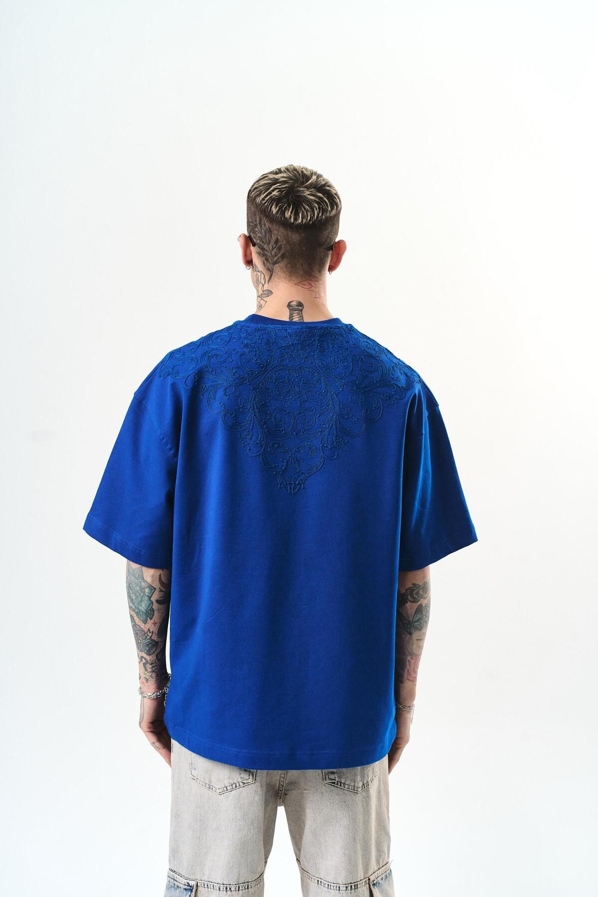 Respire Erkek Goodly Nakışlı Oversize T-Shirt Saks