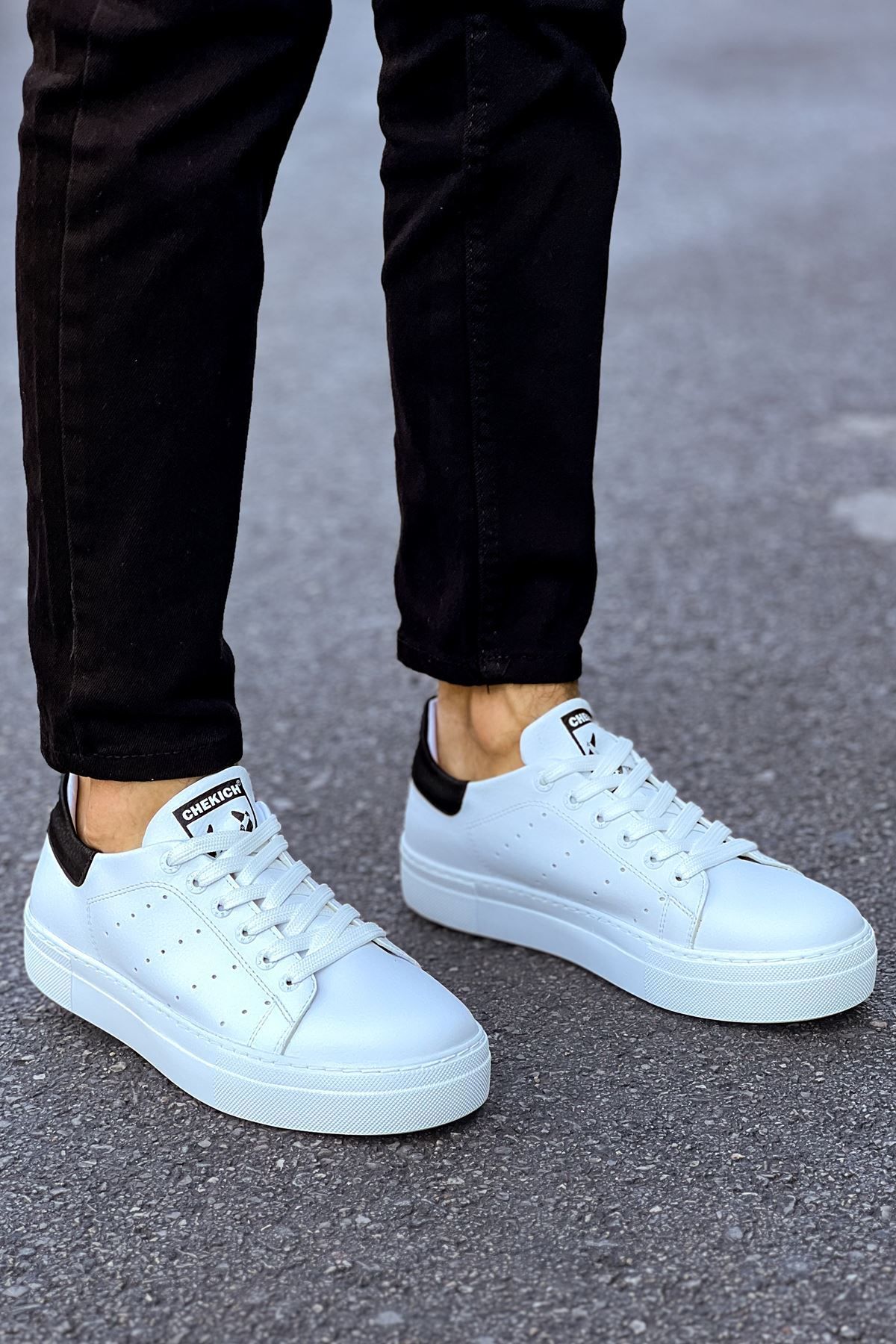 devrialemshoes CH983 CBT Tennis Erkek Ayakkabı BEYAZ/SIYAH